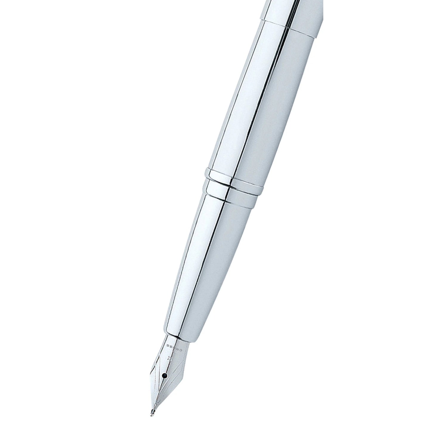 Cross ATX® Pure Chrome with Polished Chrome Appointments and Stainless Steel Fine Nib Fountain Pen