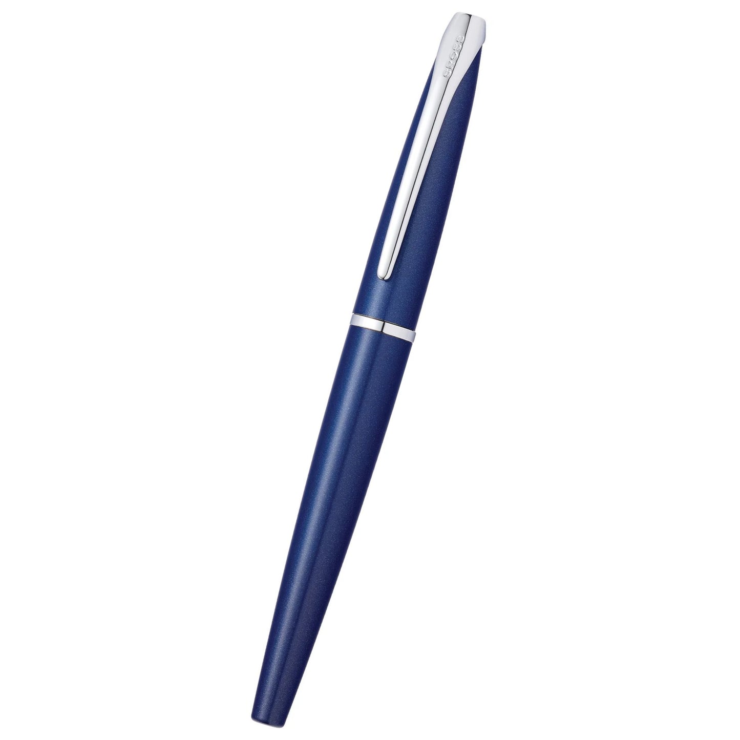 Cross ATX® Translucent Blue Lacquer with Polished Chrome Appointments and Stainless Steel Fine Nib Fountain Pen