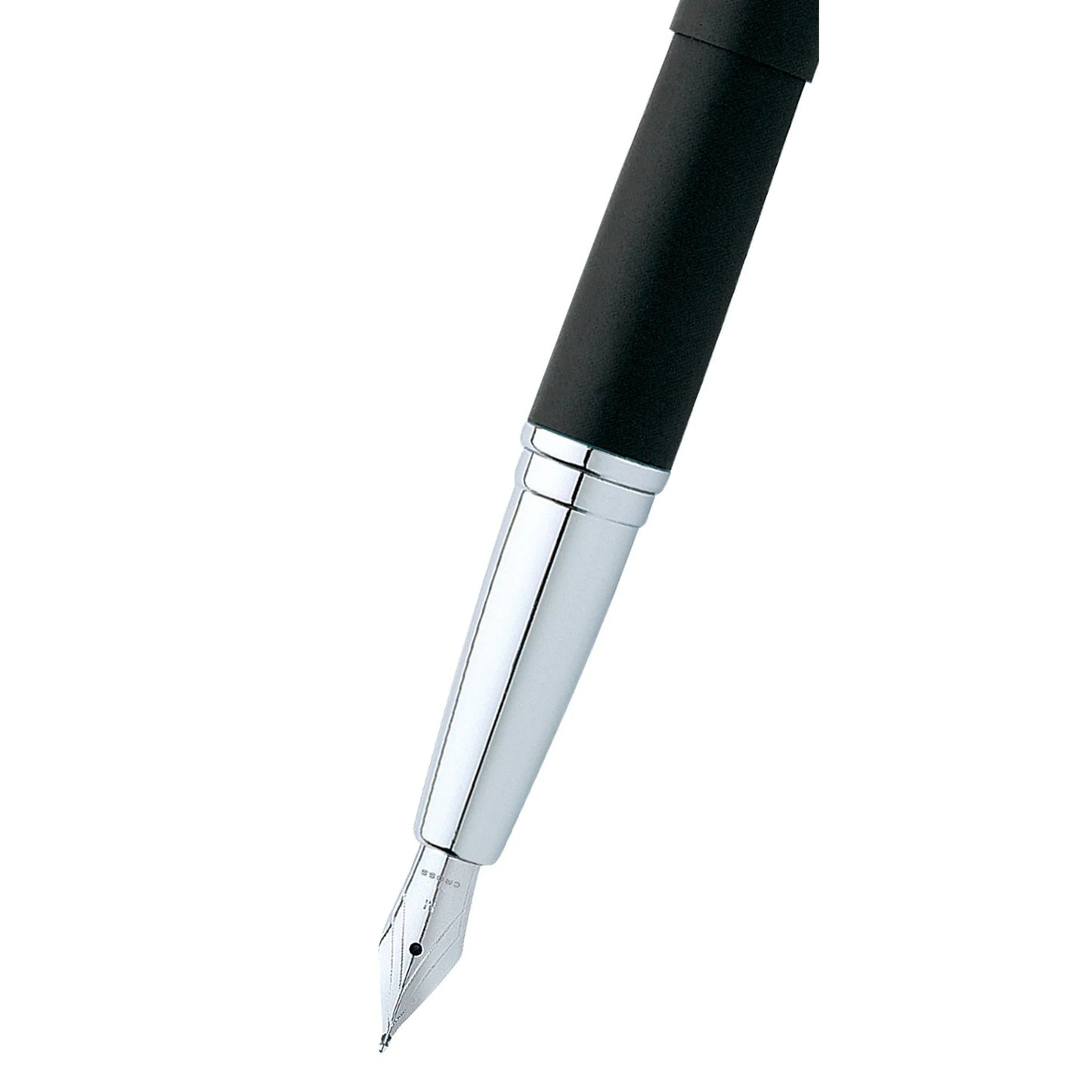 Cross ATX® Basalt Black with Polished Chrome Appointments and Stainless Steel Fine Nib Fountain Pen