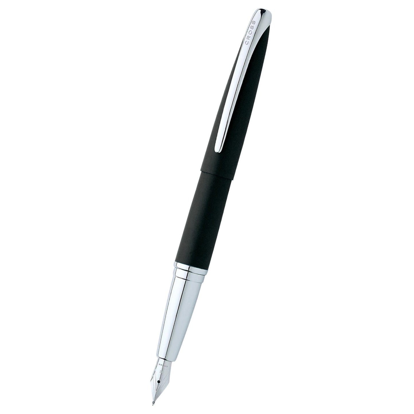 Cross ATX® Basalt Black with Polished Chrome Appointments and Stainless Steel Fine Nib Fountain Pen