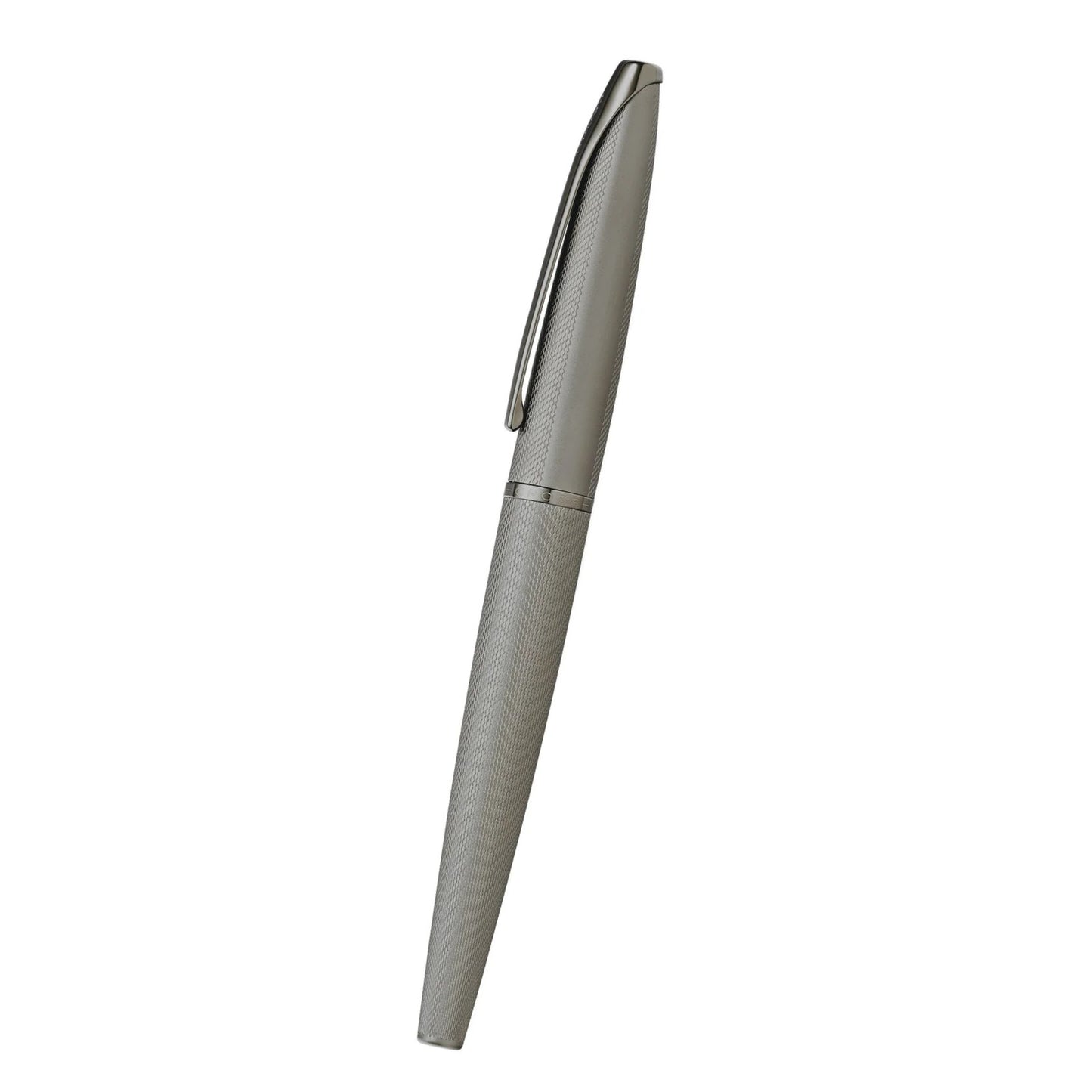 Cross ATX® Titanium Gray PVD Etched Diamond Pattern with Polished Titanium Gray PVD Appointments and Stainless Steel Fine Nib Fountain Pen