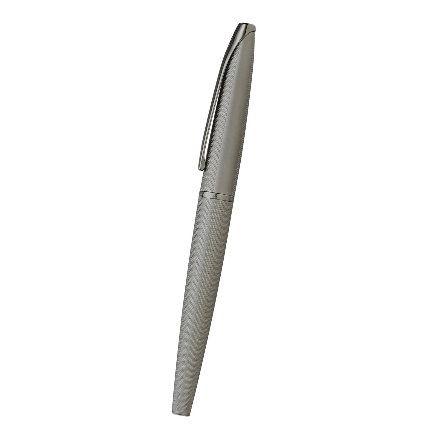 Cross ATX® Titanium Gray PVD Etched Diamond Pattern with Polished Titanium Gray PVD Appointments and Stainless Steel Medium Nib Fountain Pen