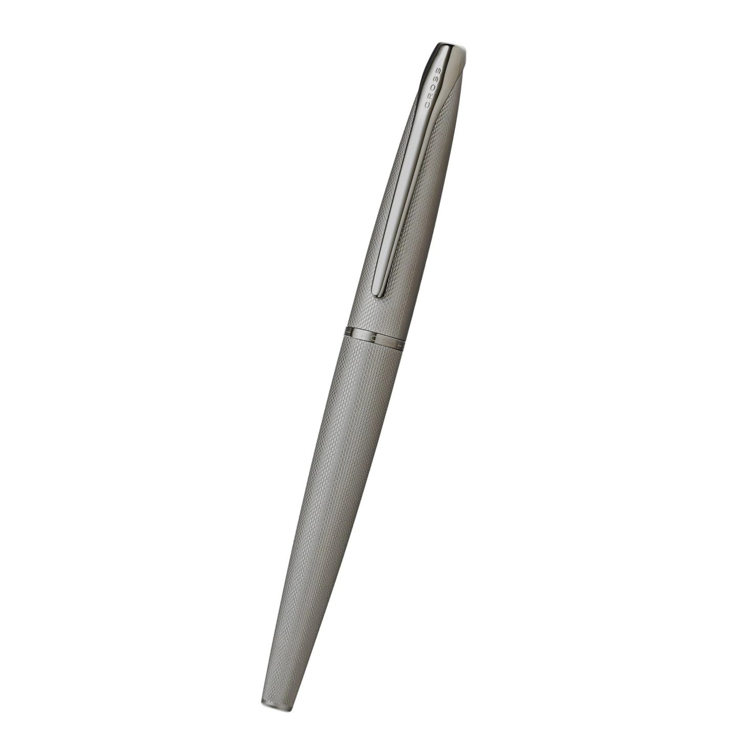 Cross ATX® Titanium Gray PVD Etched Diamond Pattern with Polished Titanium Gray PVD Appointments and Stainless Steel Medium Nib Fountain Pen