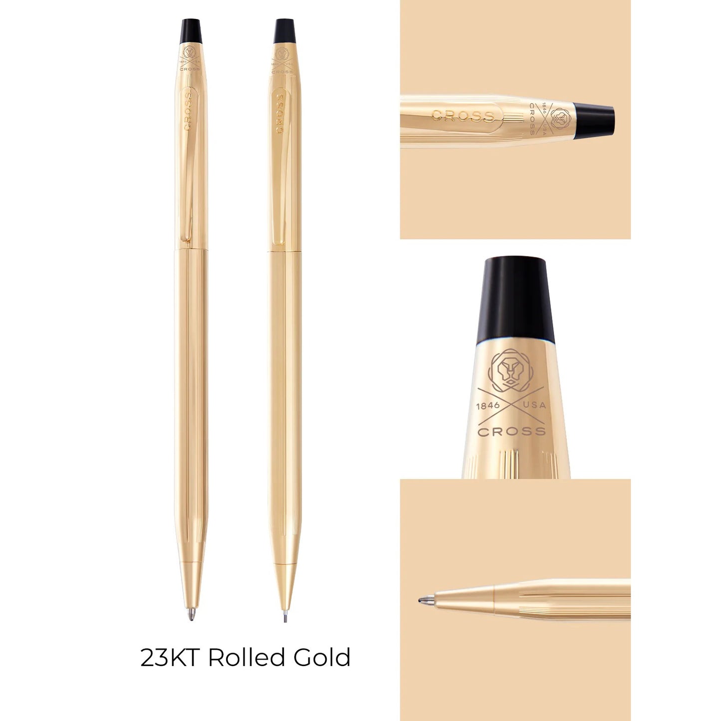 Cross Classic Century® 23KT Gold Plate Ballpoint Pen and 0.7mm Pencil Set