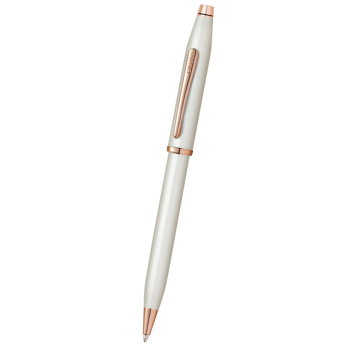 Cross Century® II Pearlescent White Lacquer with Polished Rose Gold PVD Appointments Ballpoint Pen