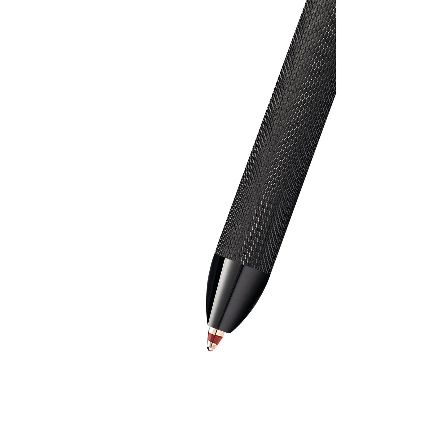 Cross Tech3+ Multi Function Pen. Brushed Black with Engraved Engine-Turned Diamond-Pattern Finish with Black PVD Appointments, 0.5mm lead and optional stylus.
