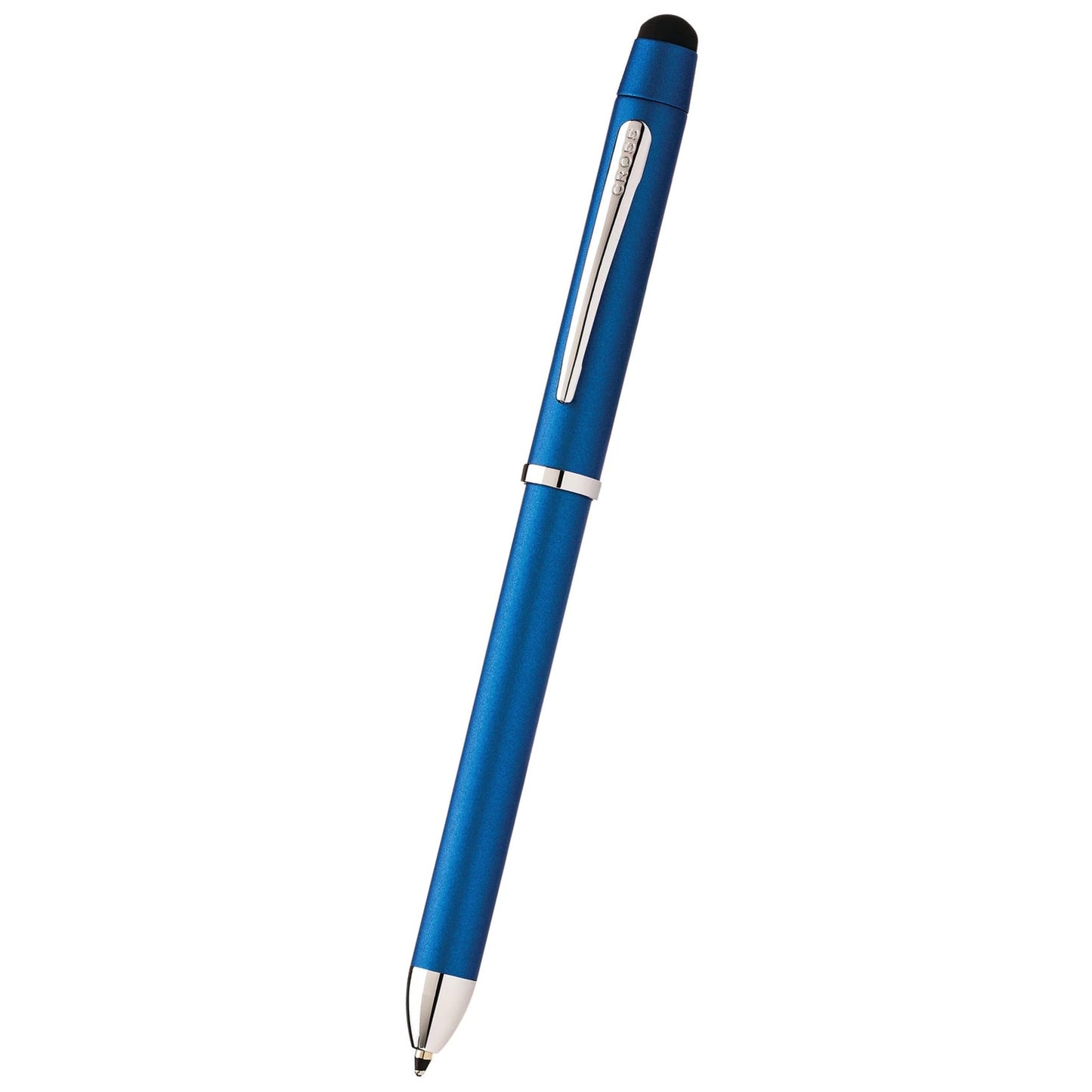 Cross Tech3+ Multi Function Pen. Metallic Blue with Polished Chrome Appointments, 0.5mm lead and optional stylus.
