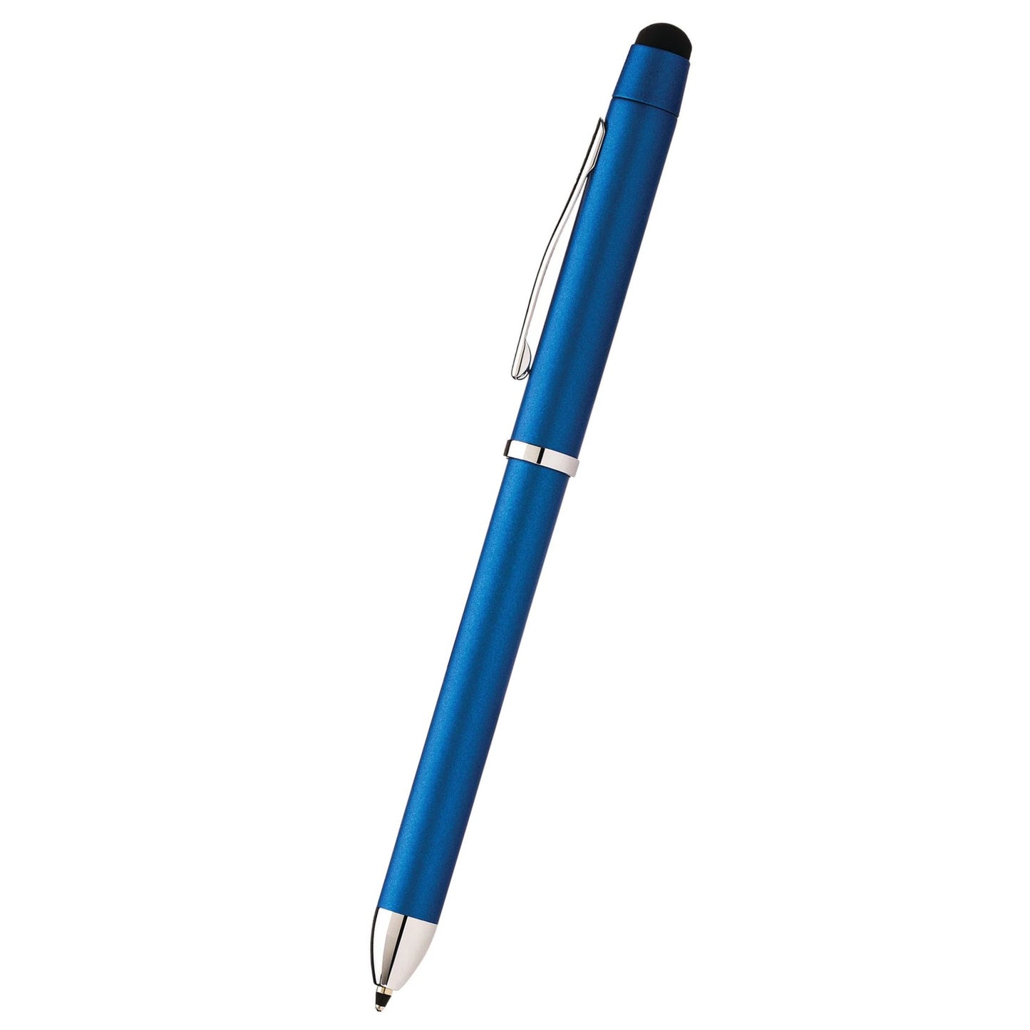Cross Tech3+ Multi Function Pen. Metallic Blue with Polished Chrome Appointments, 0.5mm lead and optional stylus.