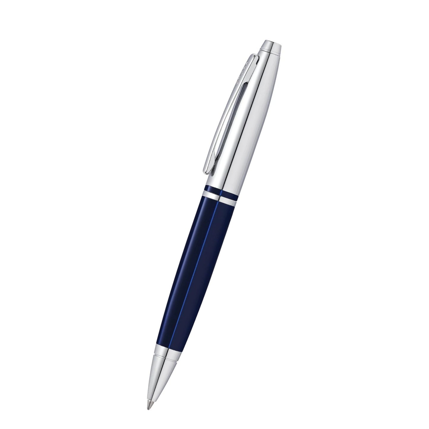 Cross Calais™ Chrome/Blue Lacquer with Polished Chrome Appointments Ballpoint Pen