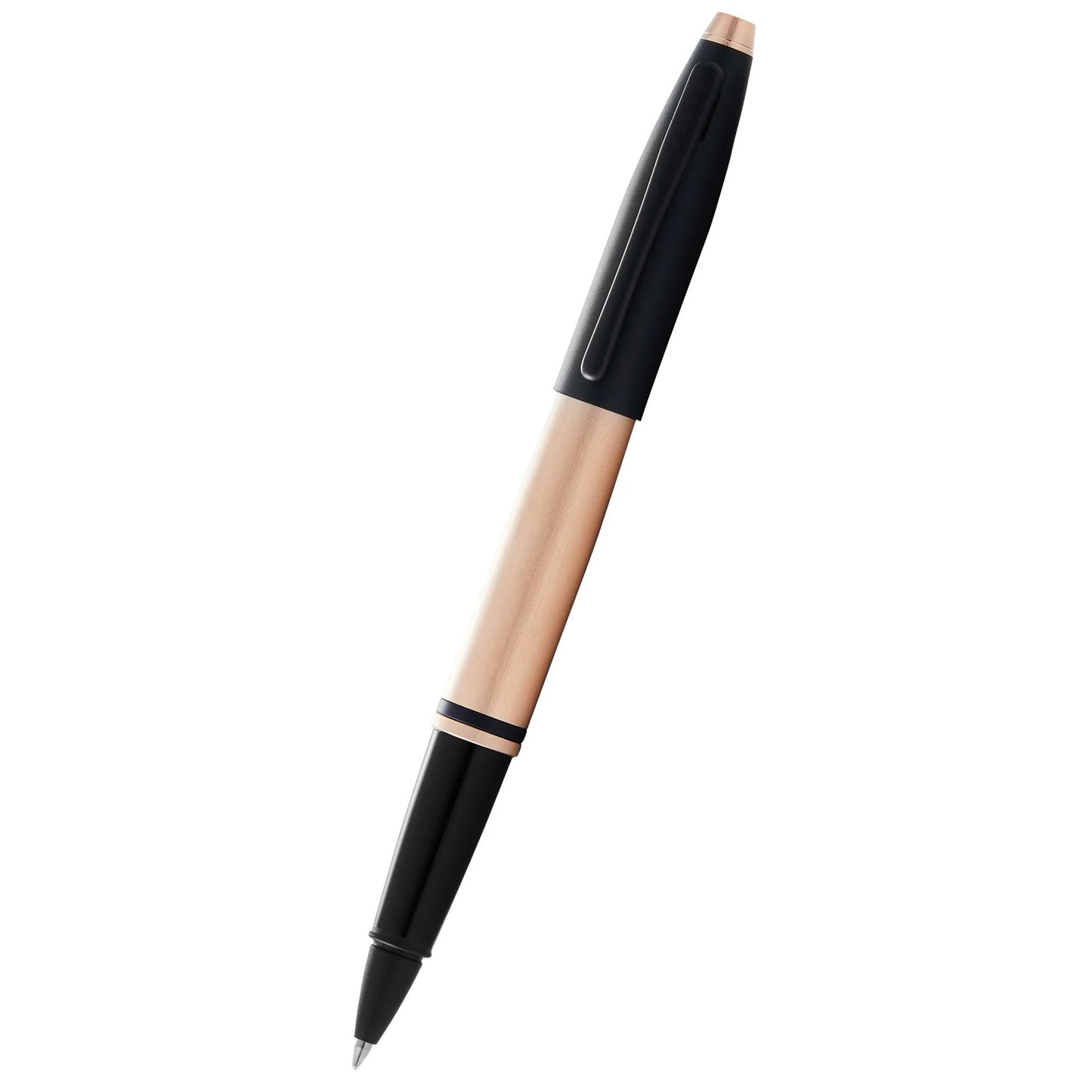 Cross Calais™ Brushed Rose Gold and Black Lacquer with Black Lacquer Appointments Selectip Rollerball Pen