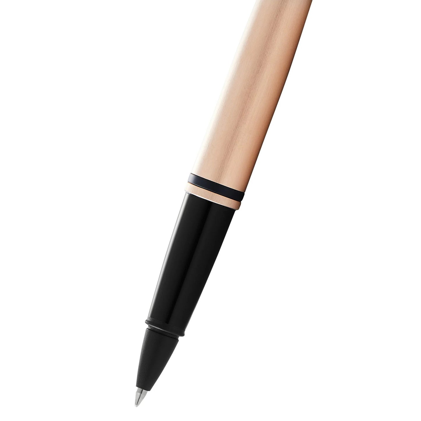 Cross Calais™ Brushed Rose Gold and Black Lacquer with Black Lacquer Appointments Selectip Rollerball Pen