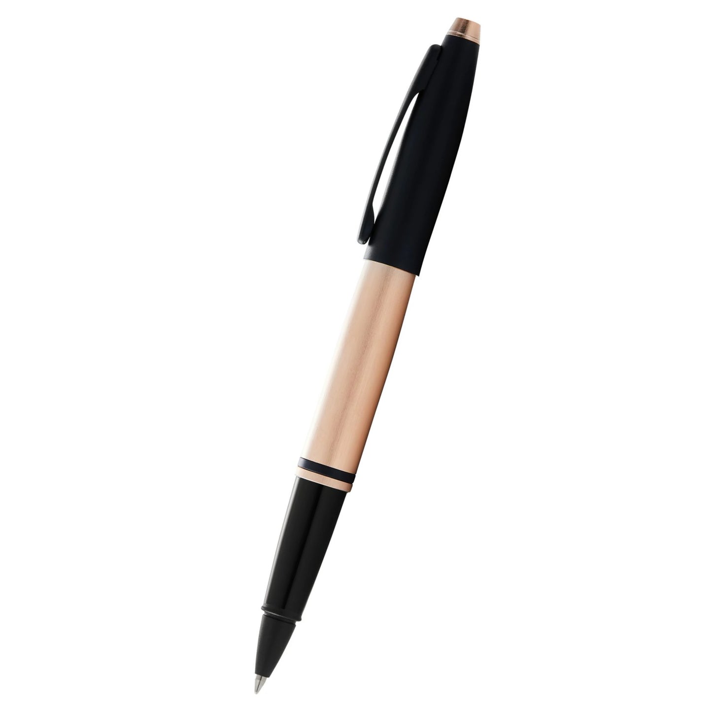 Cross Calais™ Brushed Rose Gold and Black Lacquer with Black Lacquer Appointments Selectip Rollerball Pen