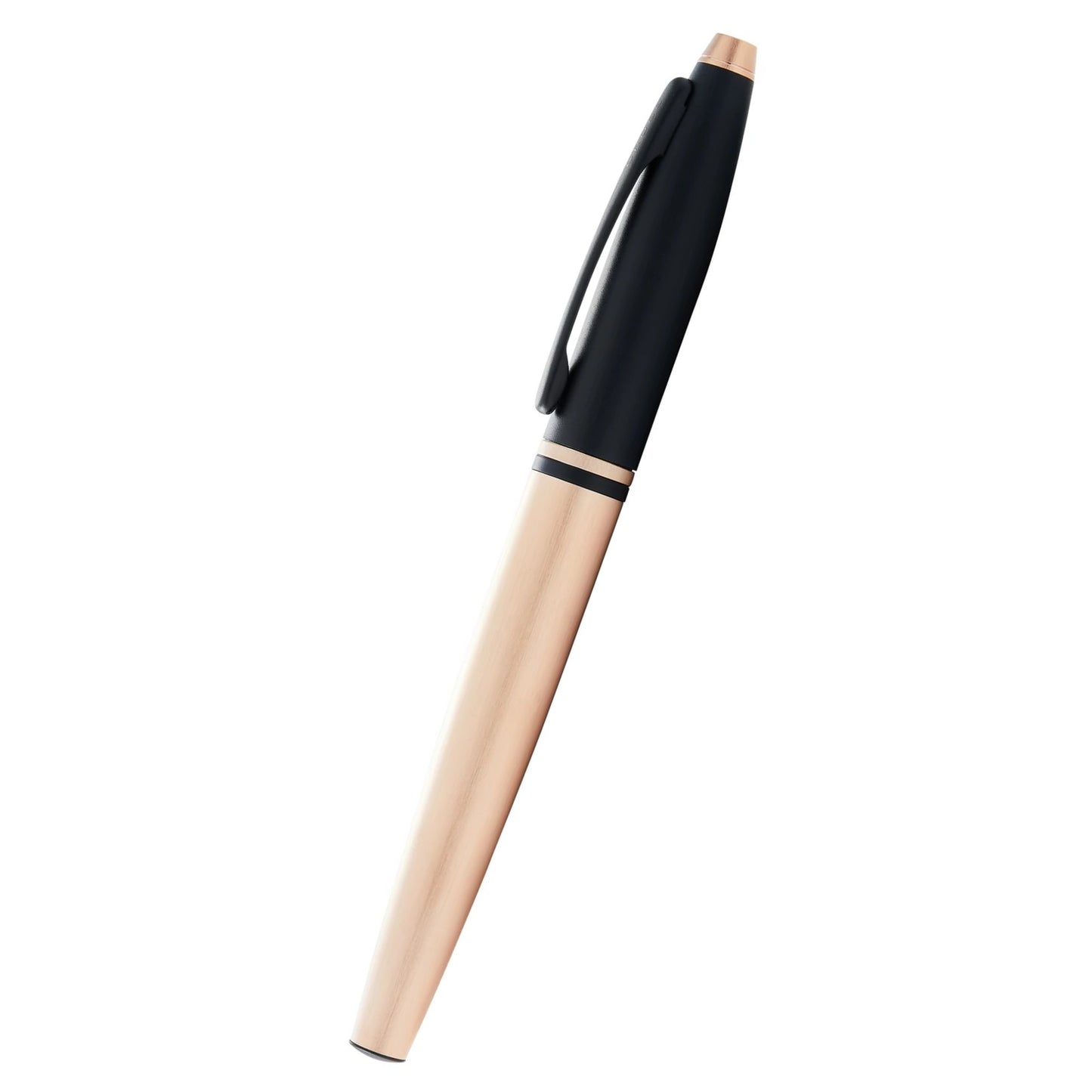 Cross Calais™ Brushed Rose Gold and Black Lacquer with Black Lacquer Appointments Selectip Rollerball Pen
