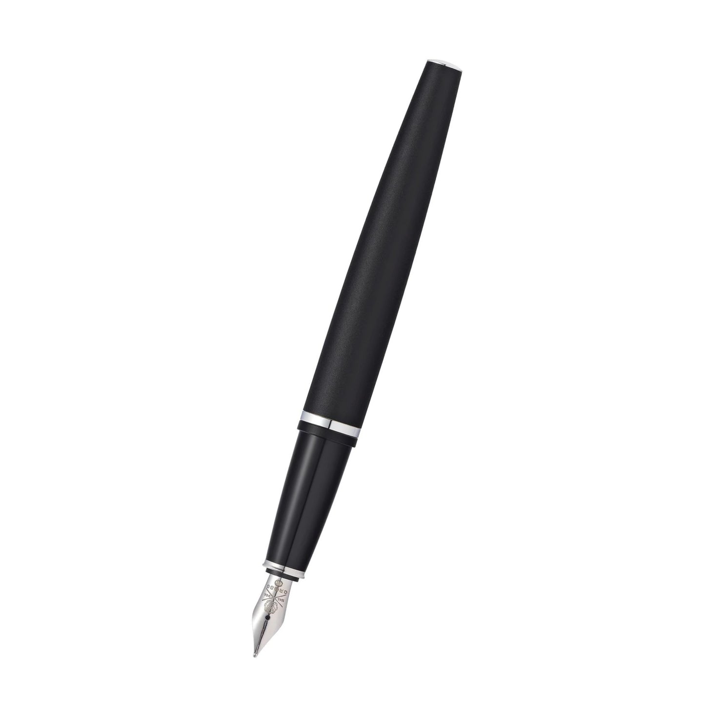 Cross Calais™ Matte Black with Polished Chrome Appointments and Medium Stainless Steel Nib Fountain Pen