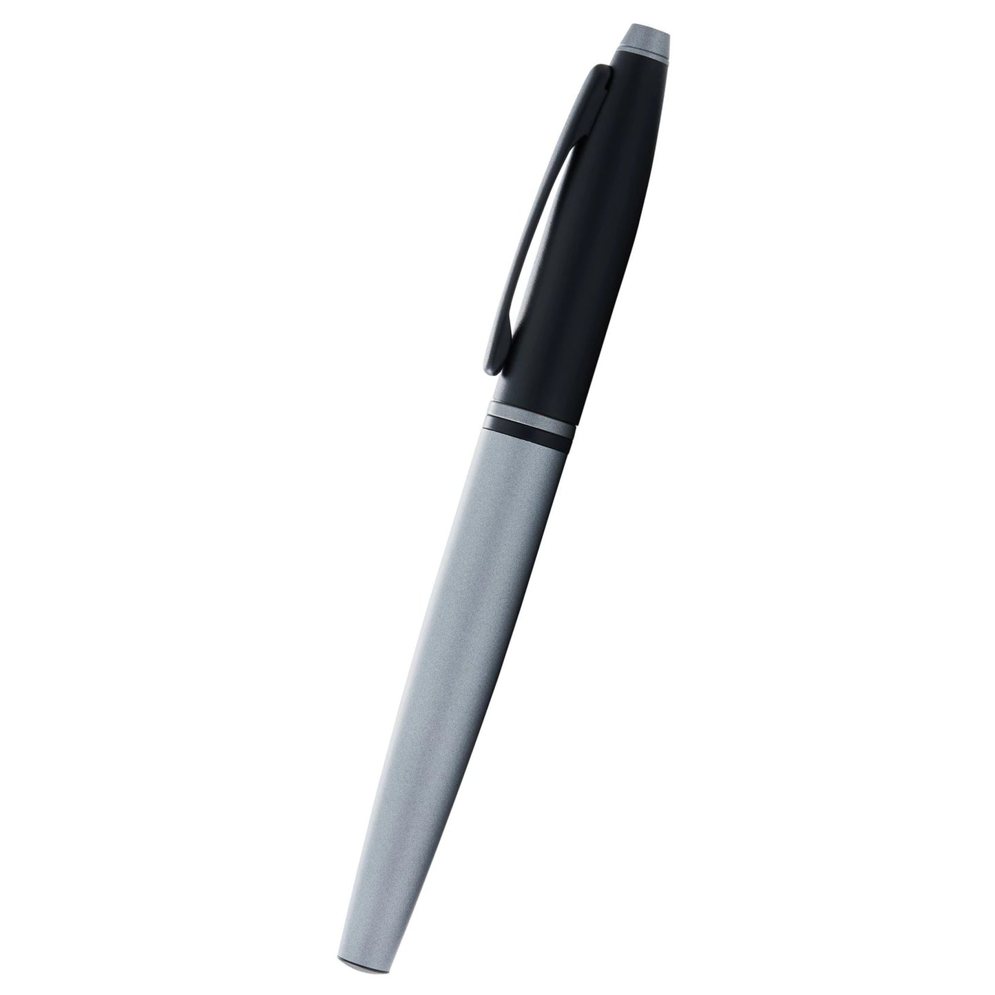 Cross Calais™ Matte Gray and Black Lacquer with Black Lacquer Appointments and Black PVD Coated Stainless Steel Fine Nib Fountain Pen