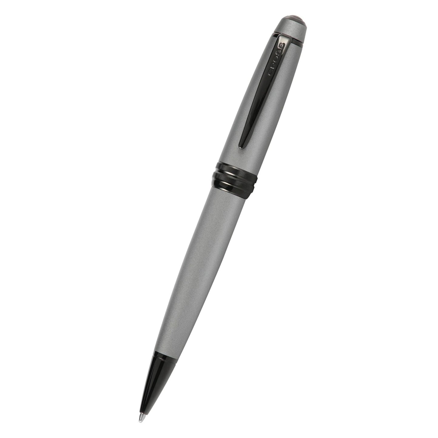 Cross Bailey™ Matte Gray Lacquer with Polished Black PVD appointments Ballpoint Pen