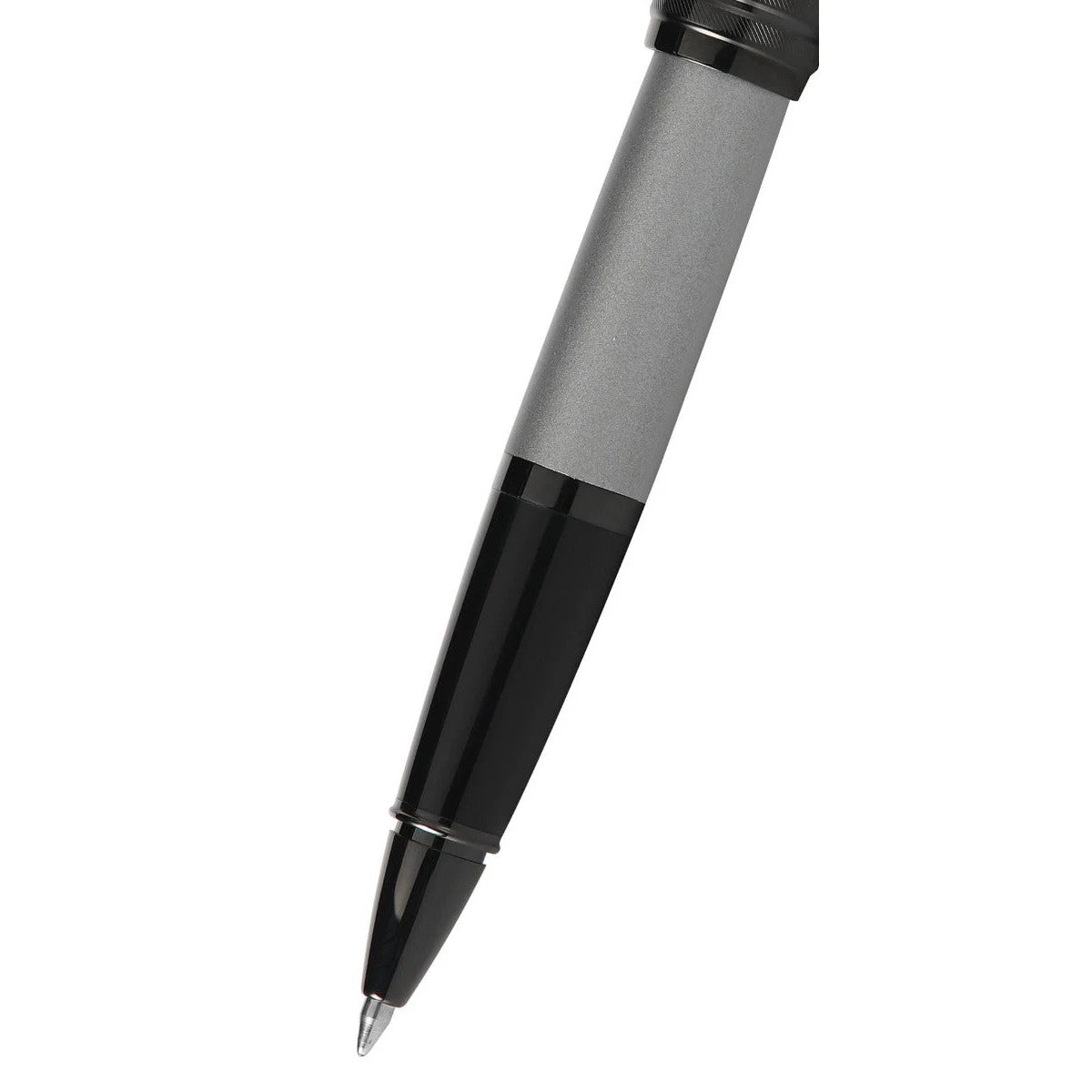 Cross Bailey™ Matte Gray Lacquer with Polished Black PVD appointments Rollerball Pen