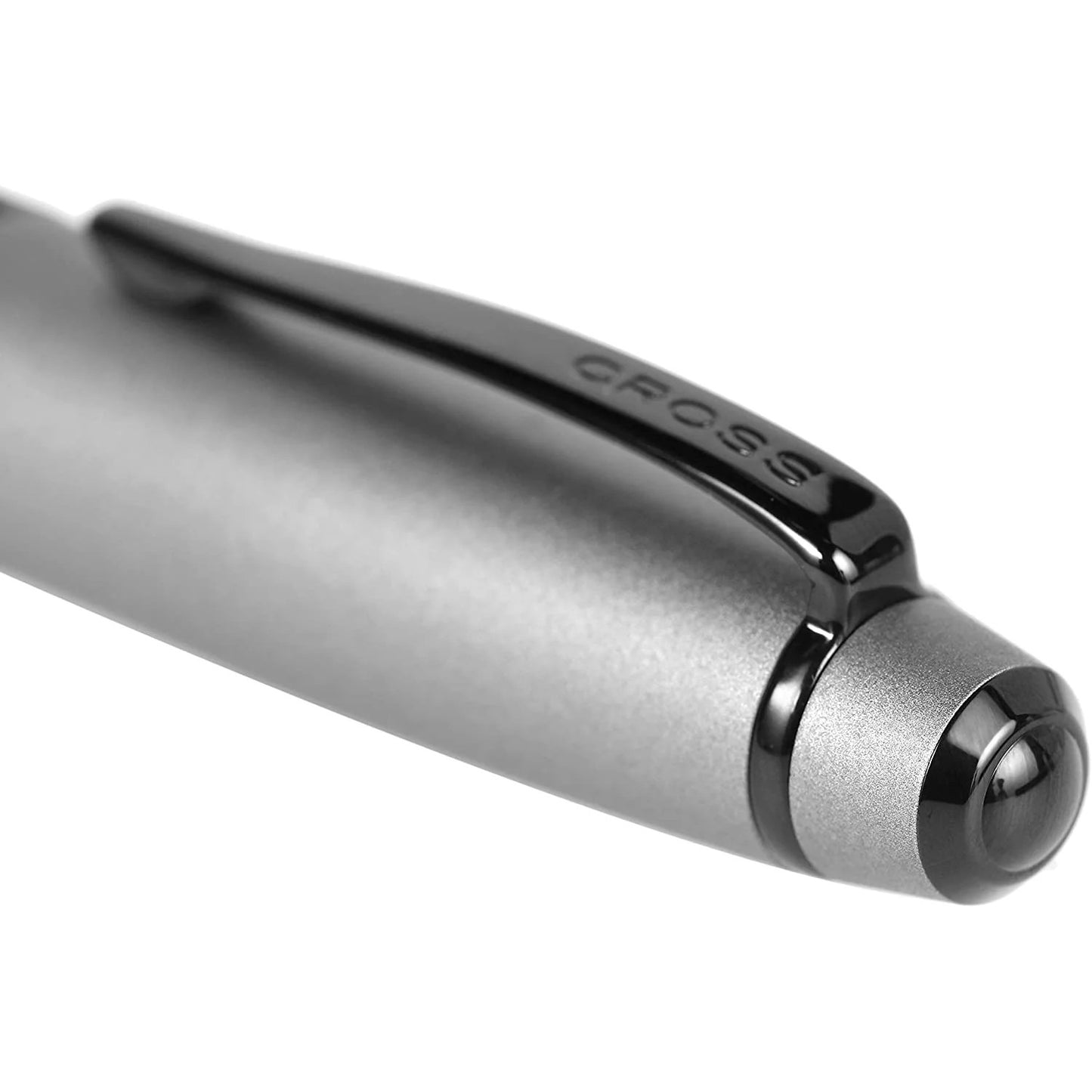 Cross Bailey™ Matte Gray Lacquer with Polished Black PVD appointments Rollerball Pen