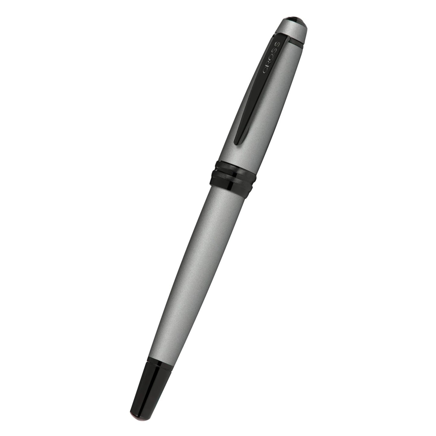 Cross Bailey™ Matte Gray Lacquer with Polished Black PVD appointments Rollerball Pen