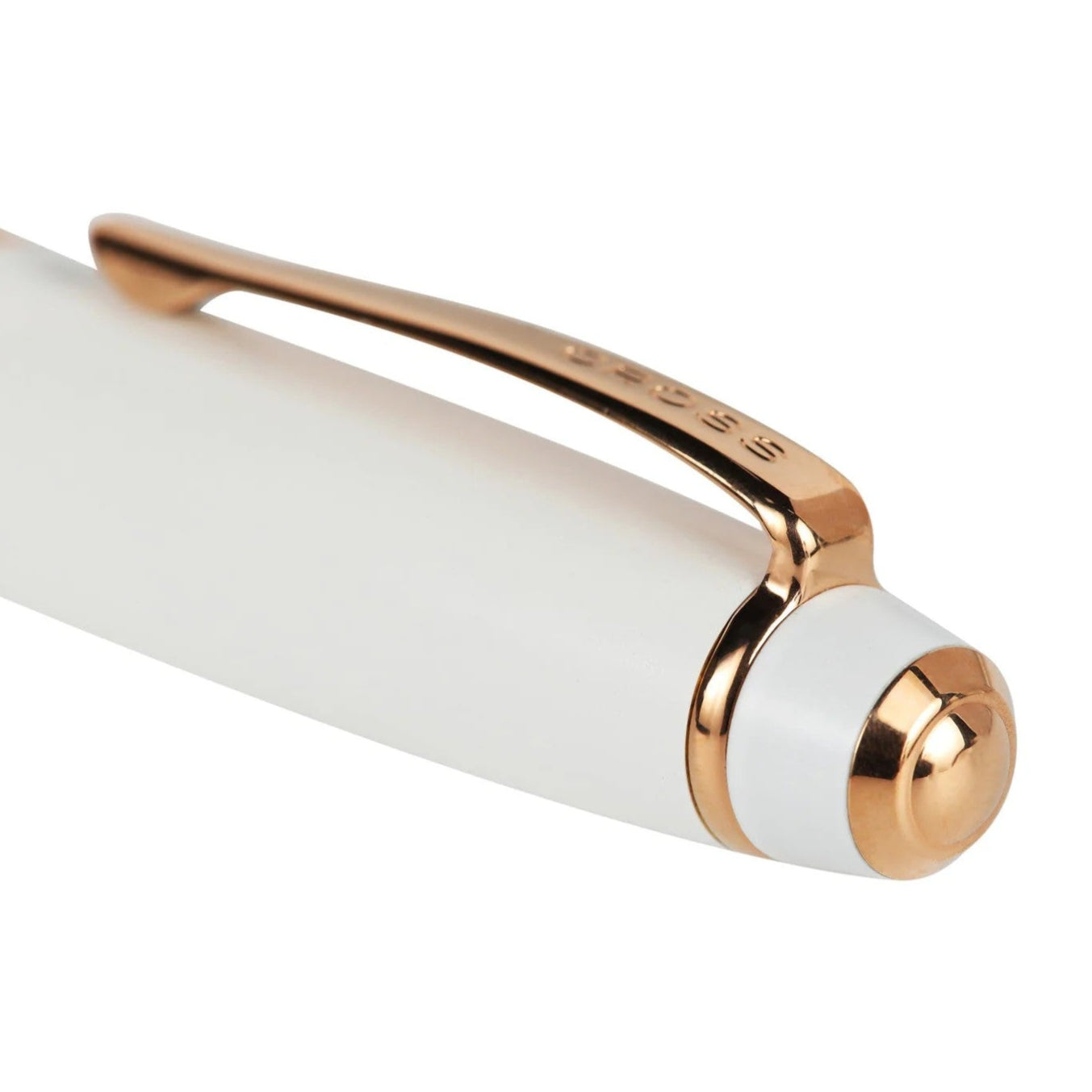 Cross Bailey™ Pearlescent White Lacquer Rollerball Pen with Rose Gold Appointments