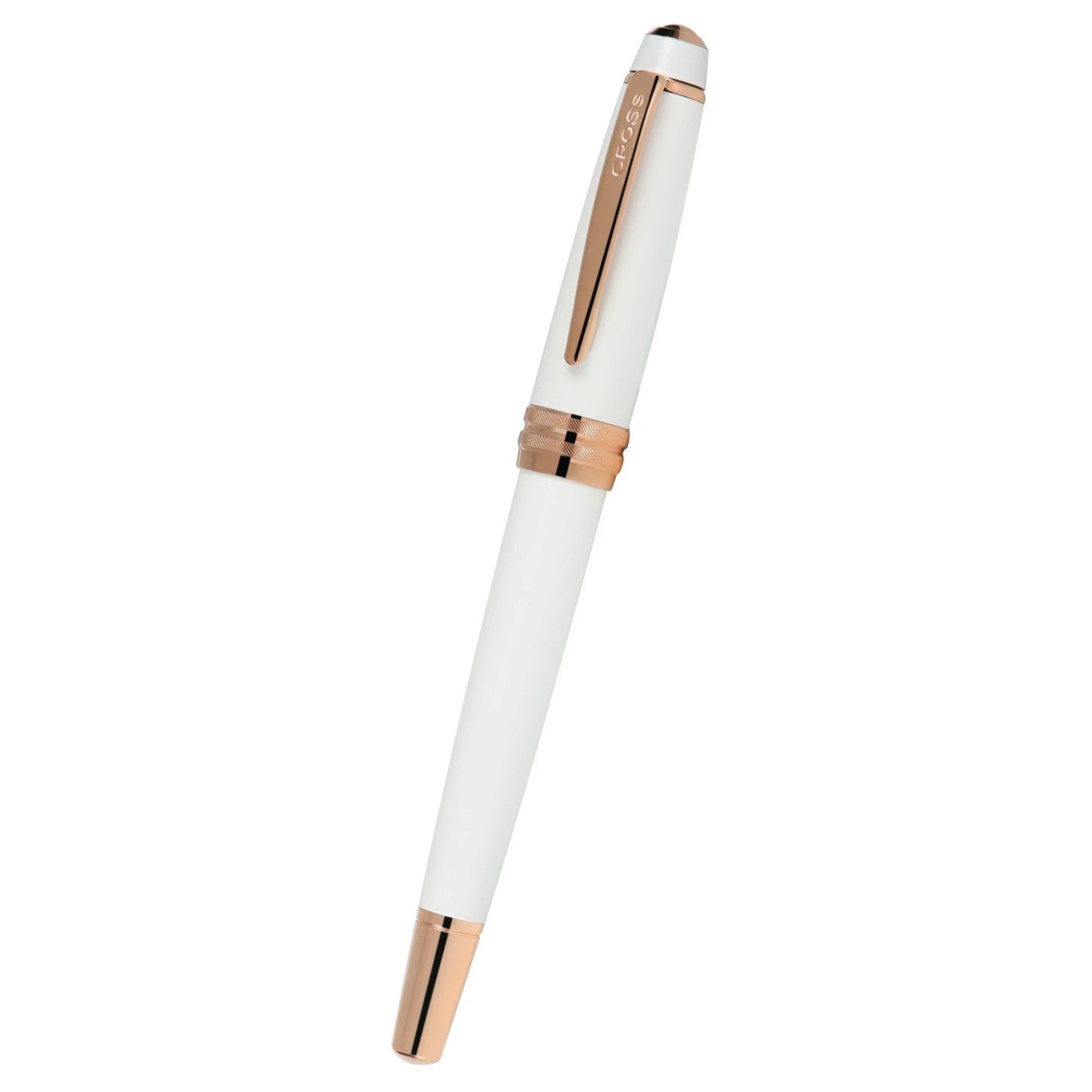 Cross Bailey™ Pearlescent White Lacquer Rollerball Pen with Rose Gold Appointments