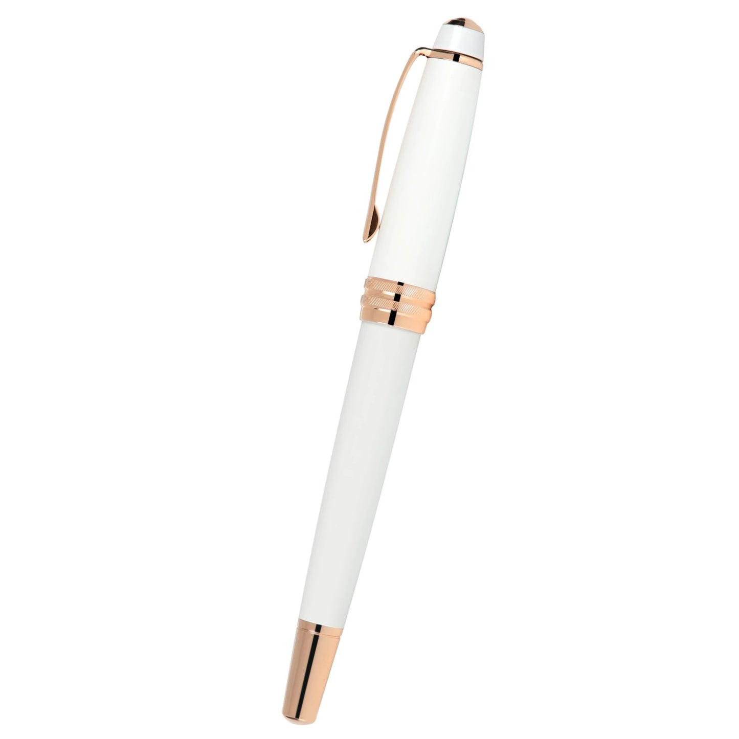 Cross Bailey™ Pearlescent White Lacquer Rollerball Pen with Rose Gold Appointments