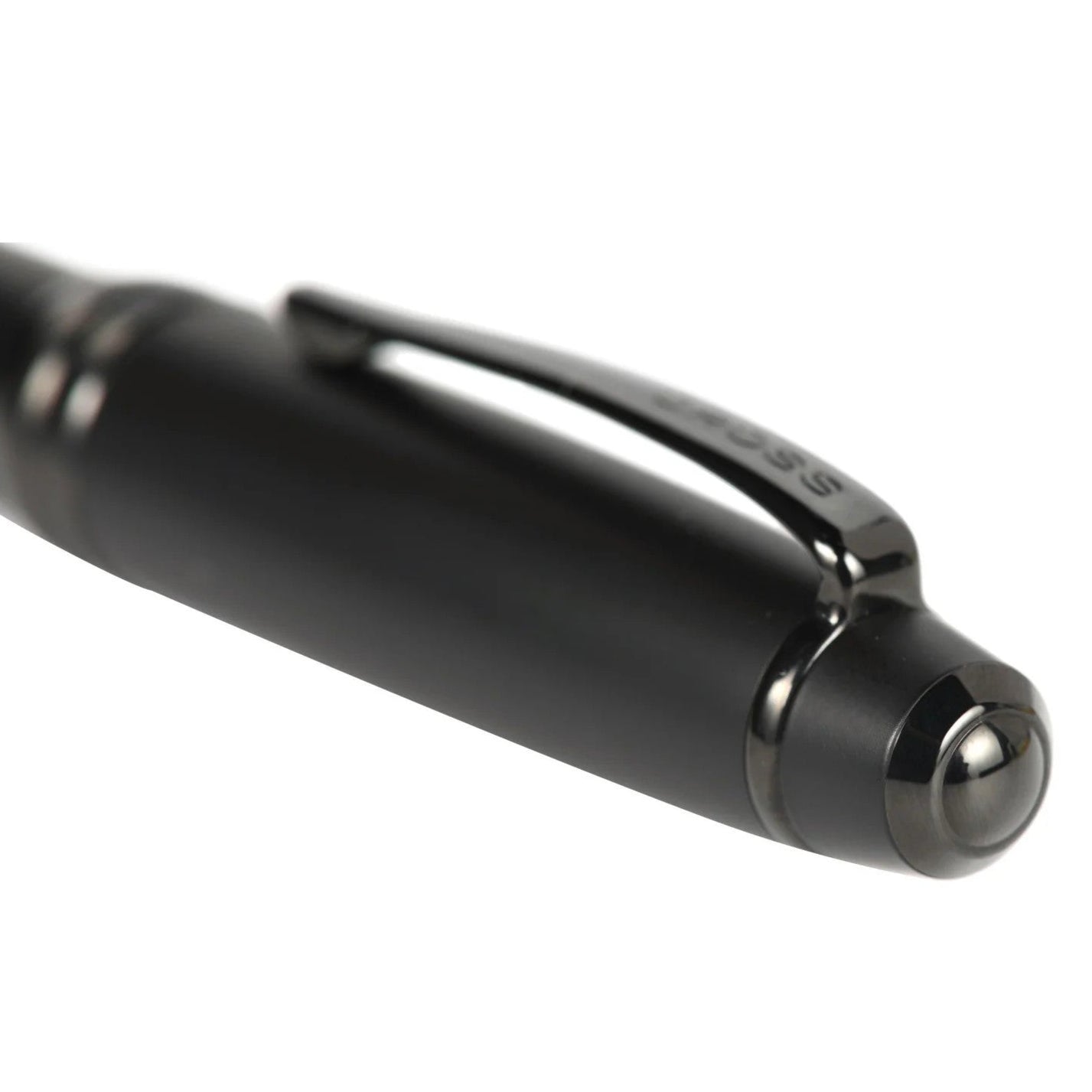 Cross Bailey™ Matte Black Lacquer with Polished Black PVD appointments and Polished Black PVD Coated Stainless Steel Fine Nib Fountain Pen