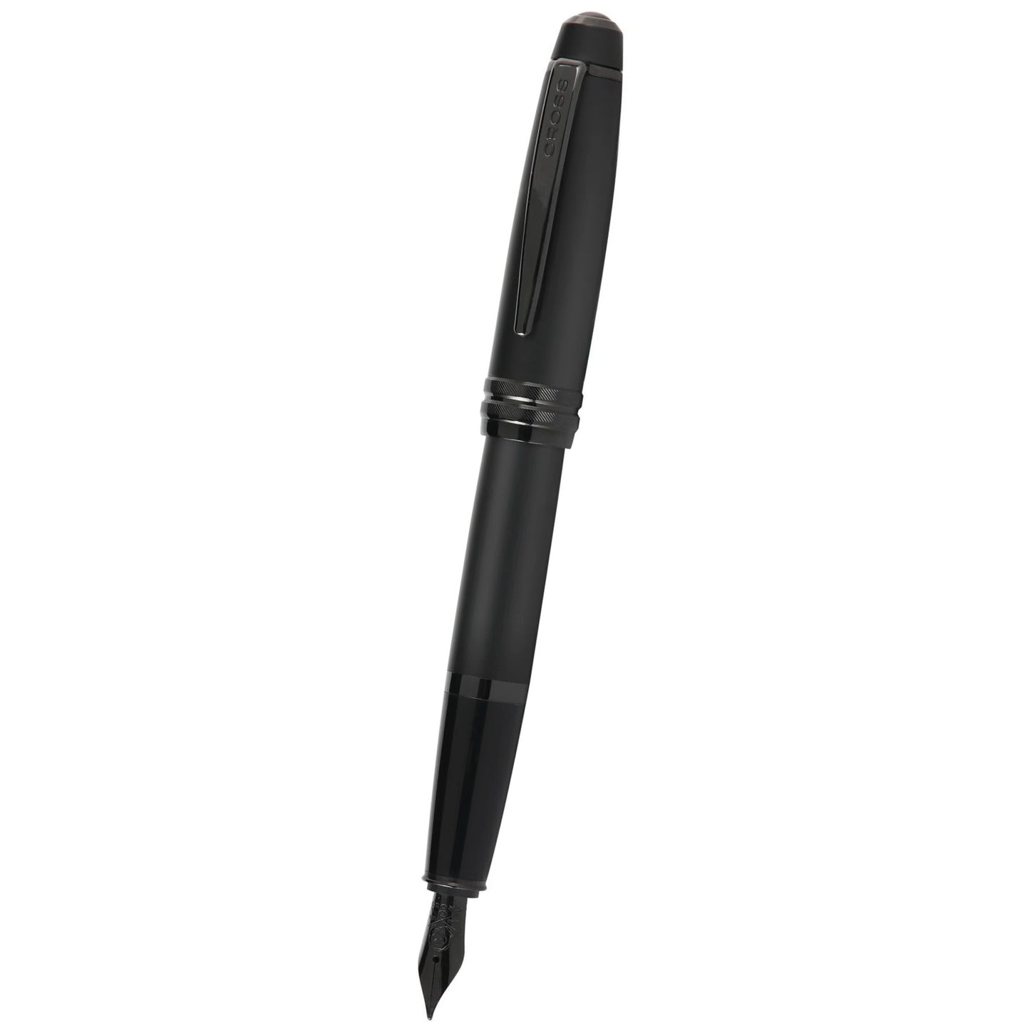 Cross Bailey™ Matte Black Lacquer with Polished Black PVD appointments and Polished Black PVD Coated Stainless Steel Fine Nib Fountain Pen