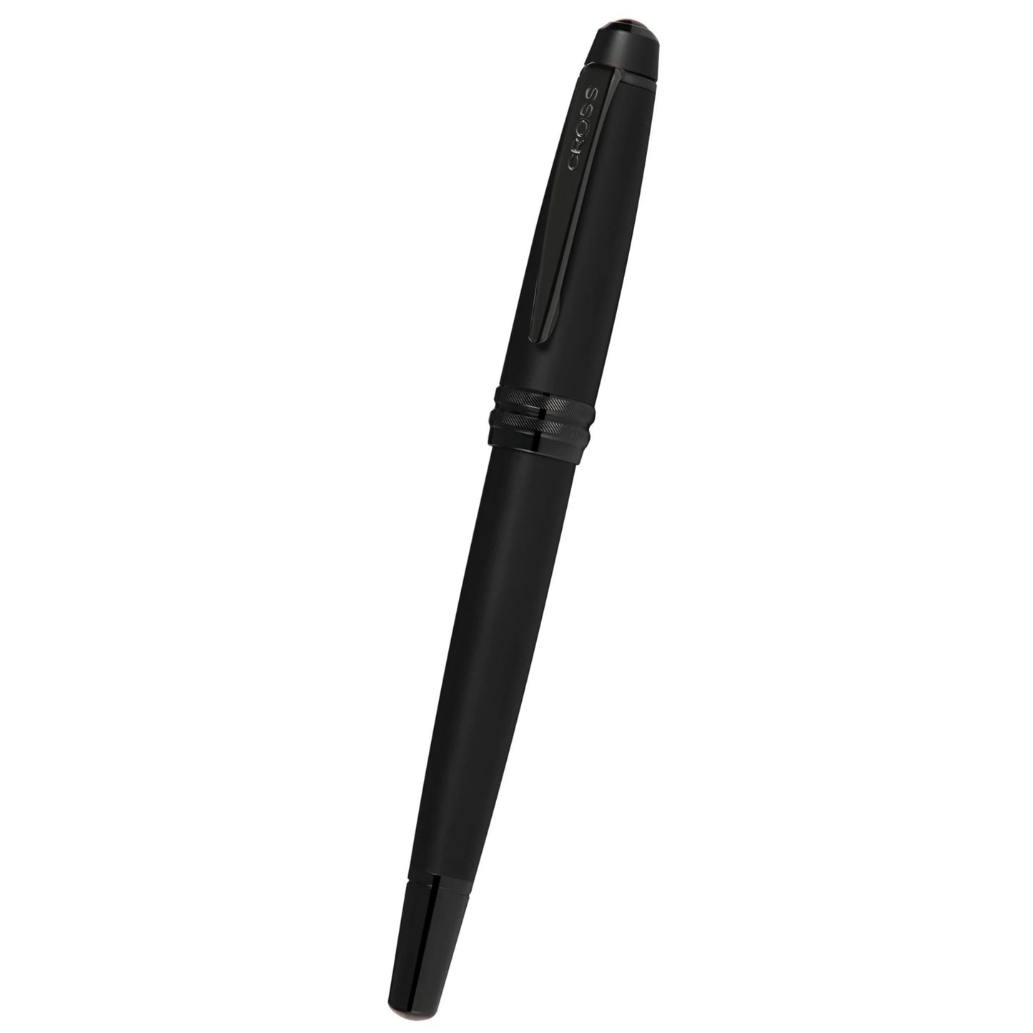 Cross Bailey™ Matte Black Lacquer with Polished Black PVD appointments and Polished Black PVD Coated Stainless Steel Fine Nib Fountain Pen