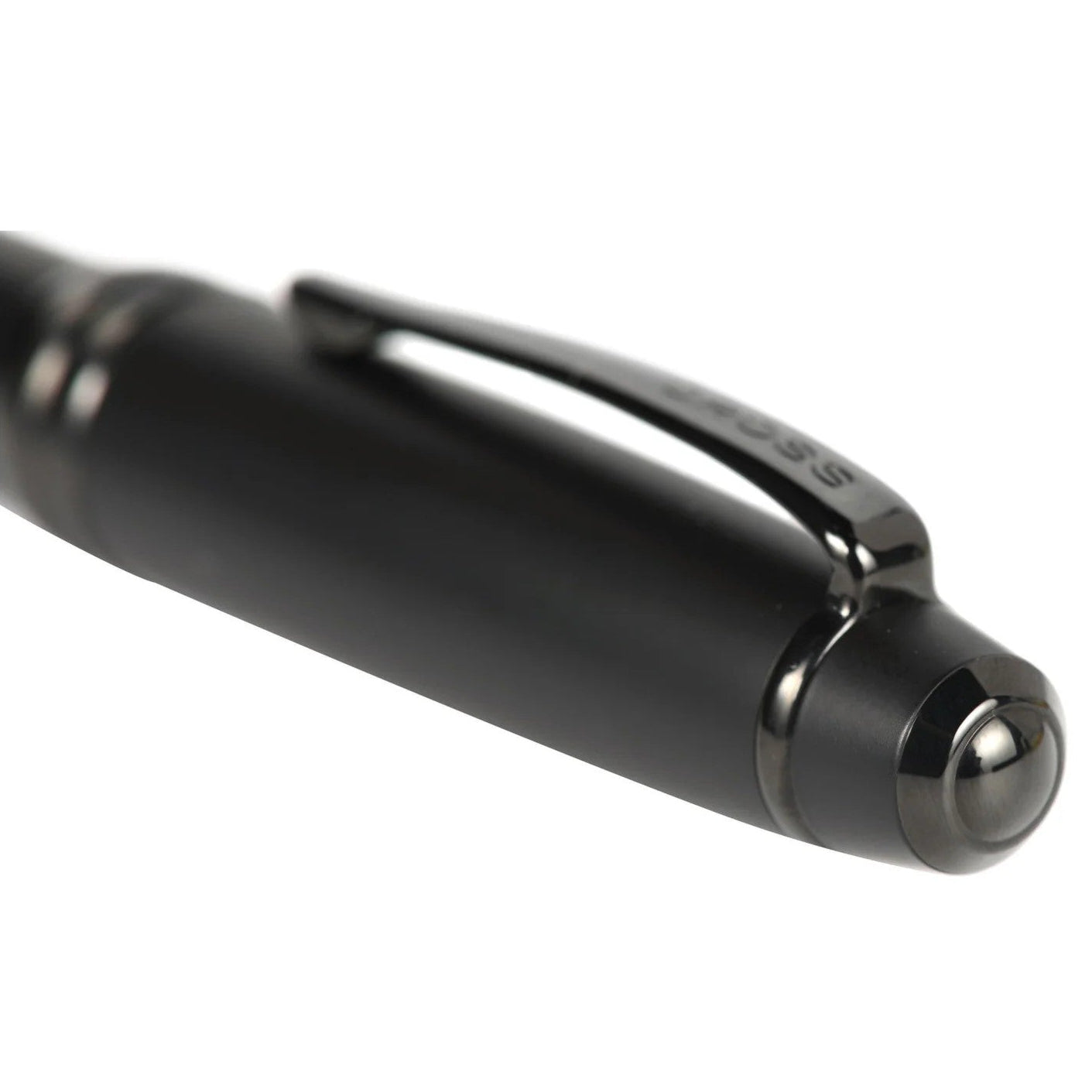 Cross Bailey™ Matte Black Lacquer Pen with Polished Black PVD appointments and Polished Black PVD Coated Stainless Steel Medium Nib Fountain Pen
