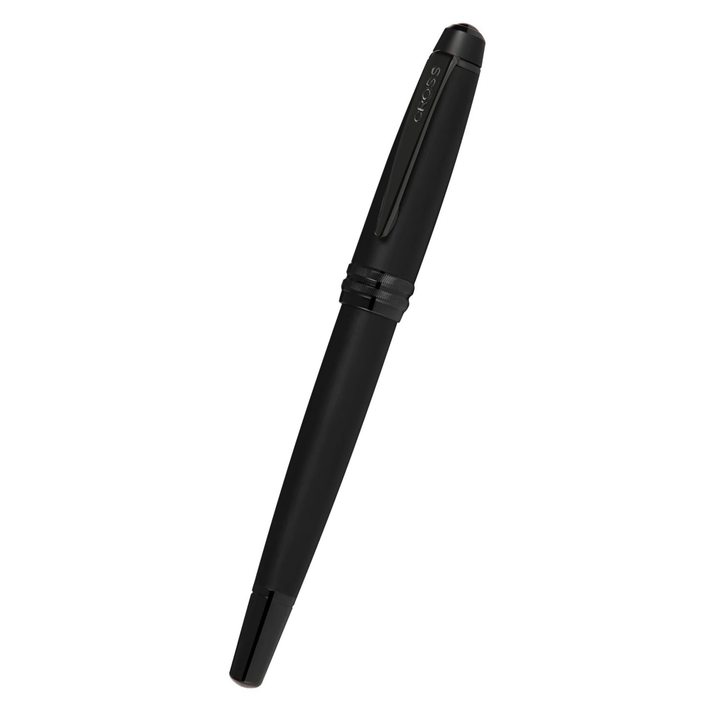 Cross Bailey™ Matte Black Lacquer Pen with Polished Black PVD appointments and Polished Black PVD Coated Stainless Steel Medium Nib Fountain Pen
