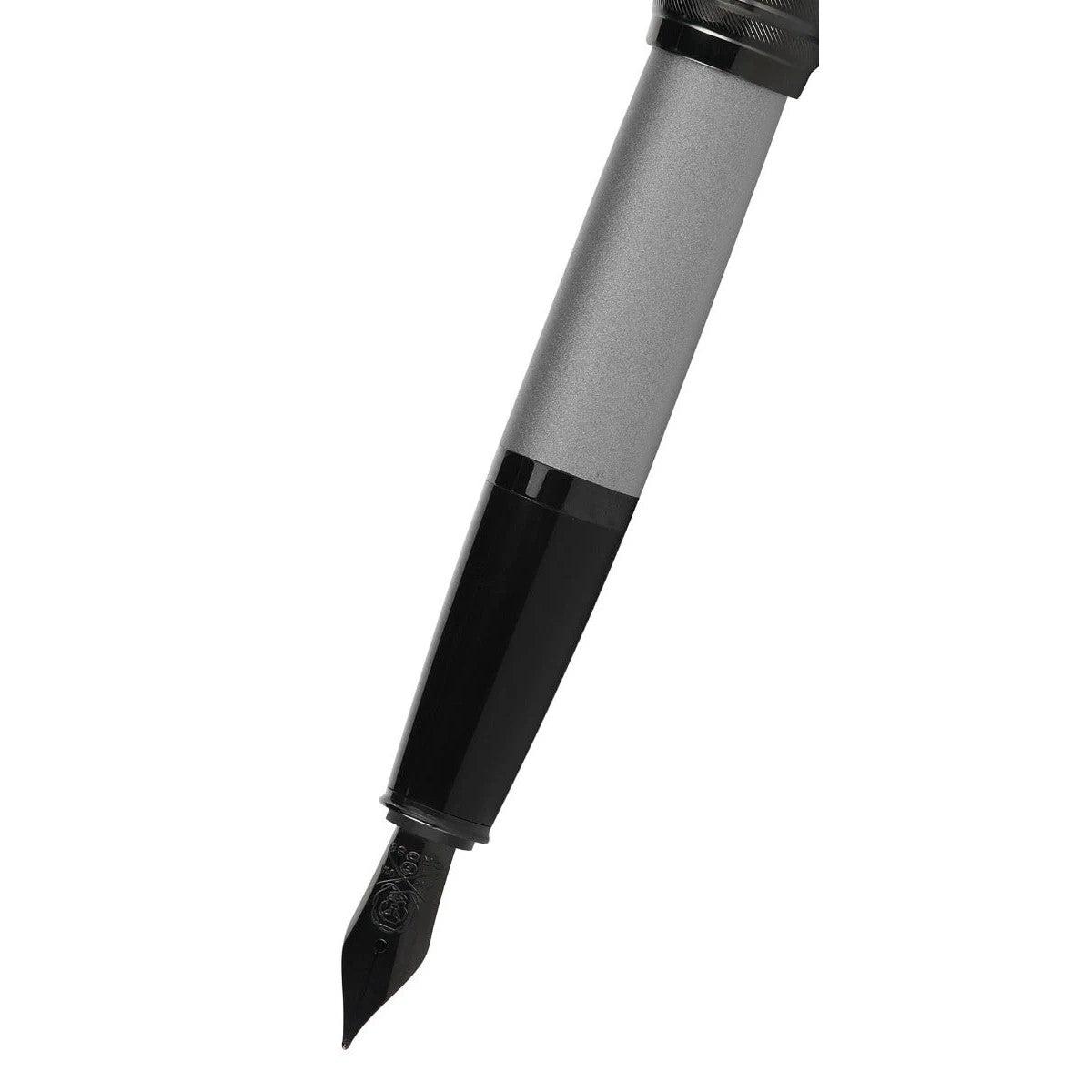 Cross Bailey™ Matte Gray Lacquer with Polished Black PVD appointments and Polished Black PVD Coated Stainless Steel Fine Nib Fountain Pen