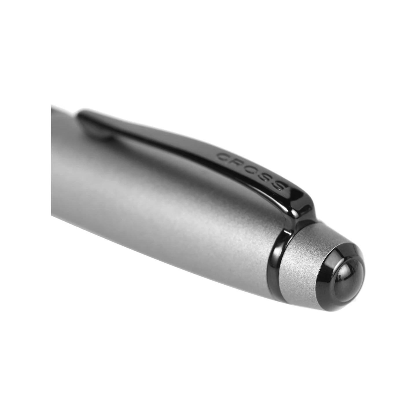 Cross Bailey™ Matte Gray Lacquer with Polished Black PVD appointments and Polished Black PVD Coated Stainless Steel Fine Nib Fountain Pen