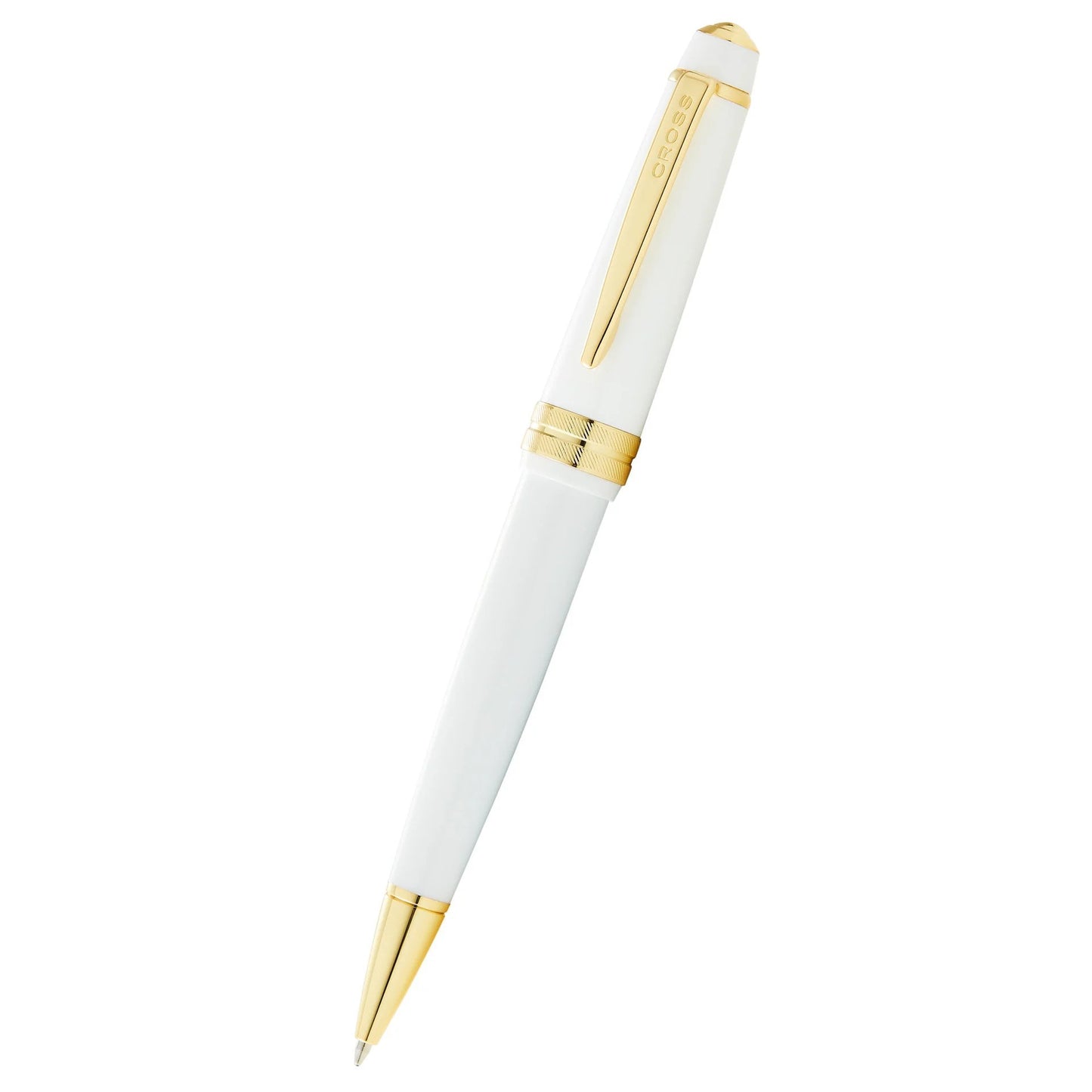 Cross Bailey Light™ Polished White Resin and Gold Tone Fine-Tip Ballpoint Pen