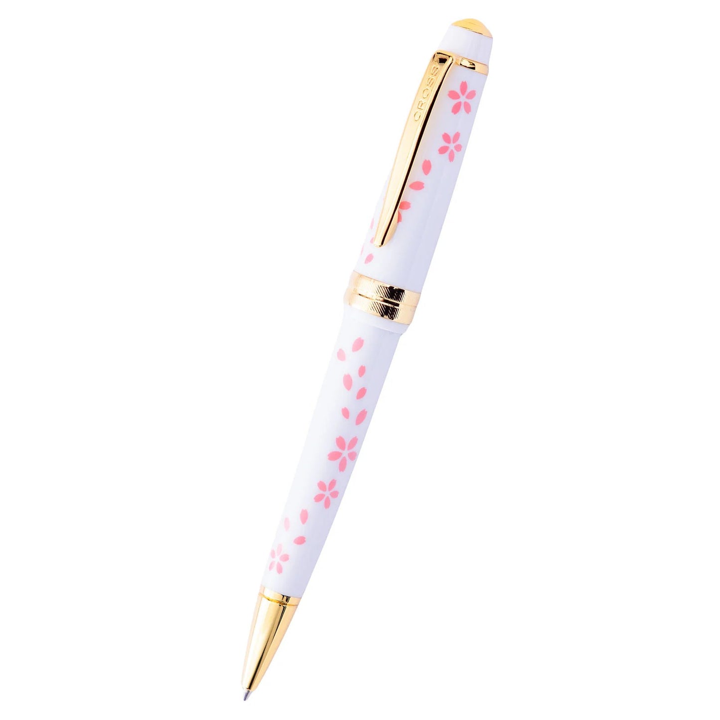 Cross Bailey Light Cherry Blossom Glossy White Resin with Gold PVD Appointments Ballpoint Pen