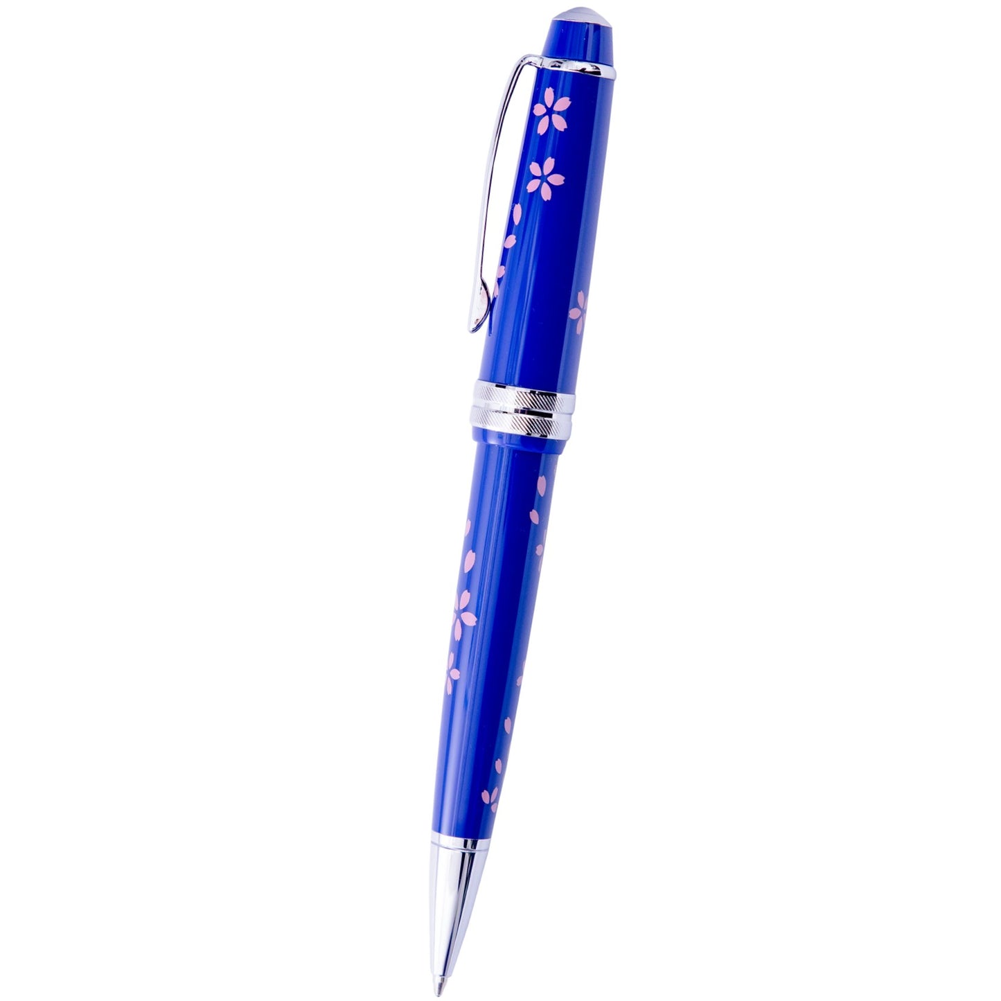 Cross Bailey Light Cherry Blossom Glossy Blue Resin with Polished Chrome Appointments Ballpoint Pen