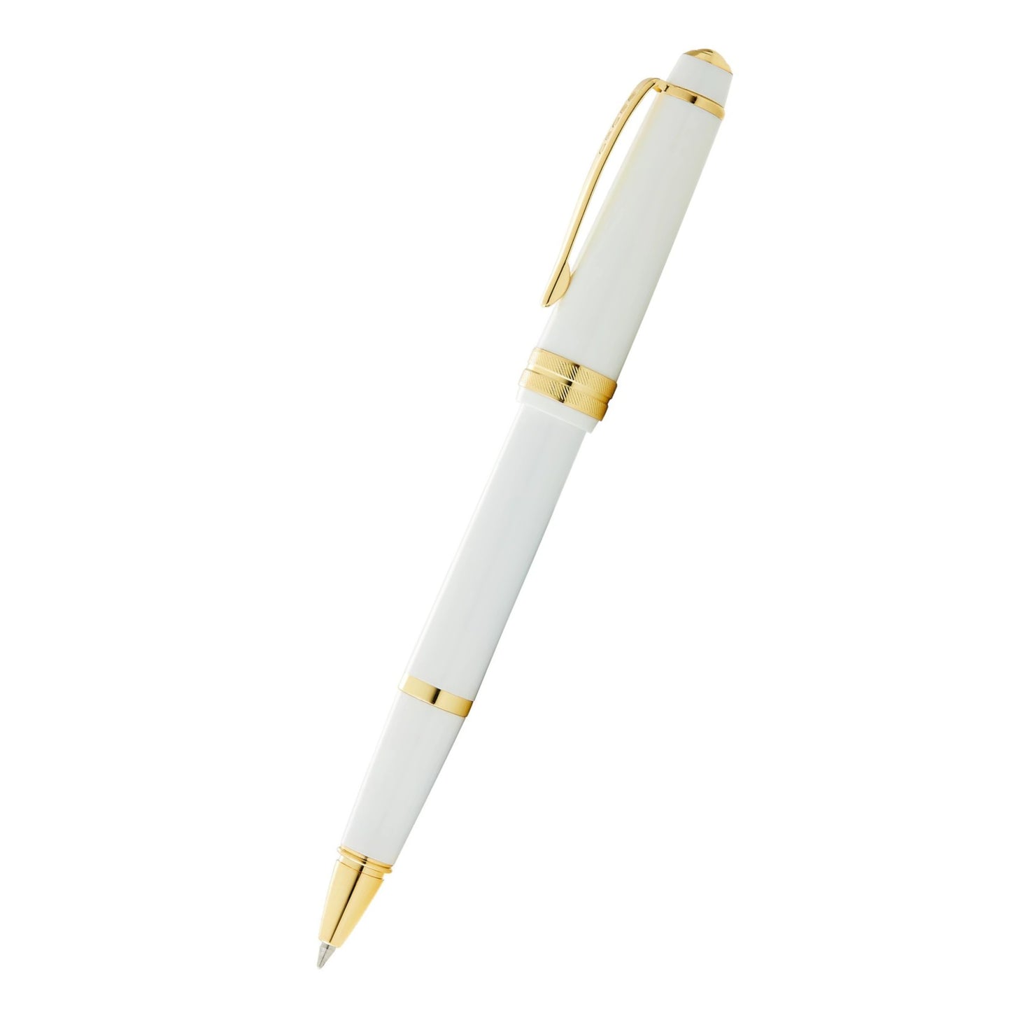 Cross Bailey Light™ Polished White Resin and Gold Tone Fine-Tip Rollerball Pen