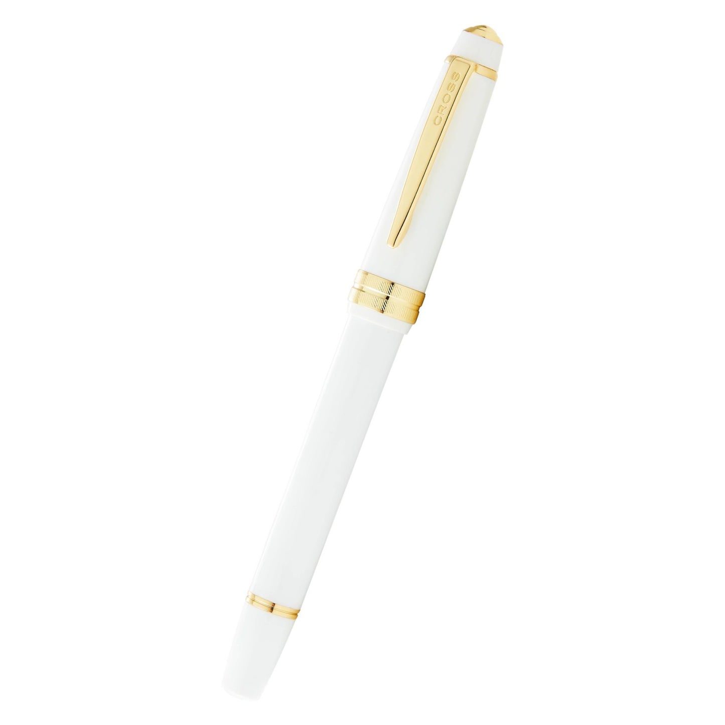 Cross Bailey Light™ Polished White Resin and Gold Tone Fine-Tip Rollerball Pen