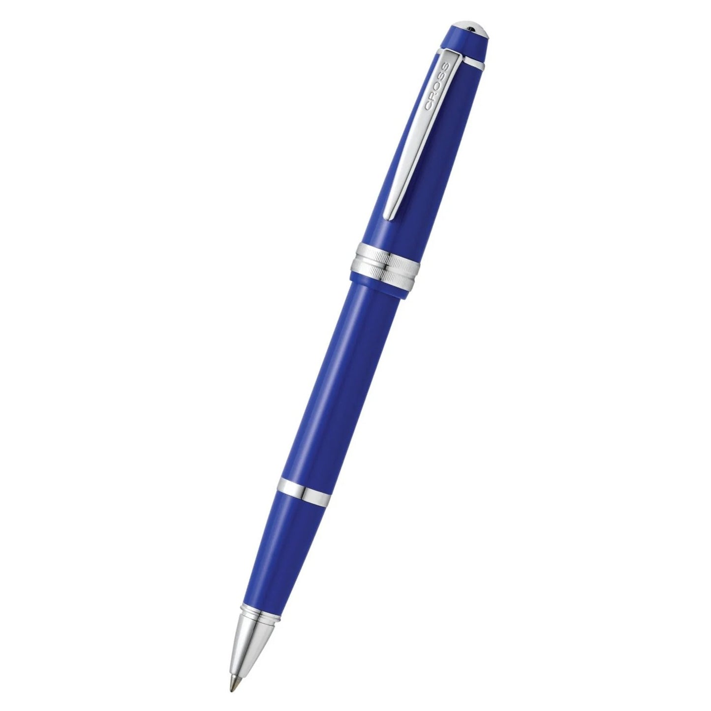 Cross Bailey Light™ Polished Blue Resin with Polished Chrome Appointments Fine-Tip Rollerball Pen