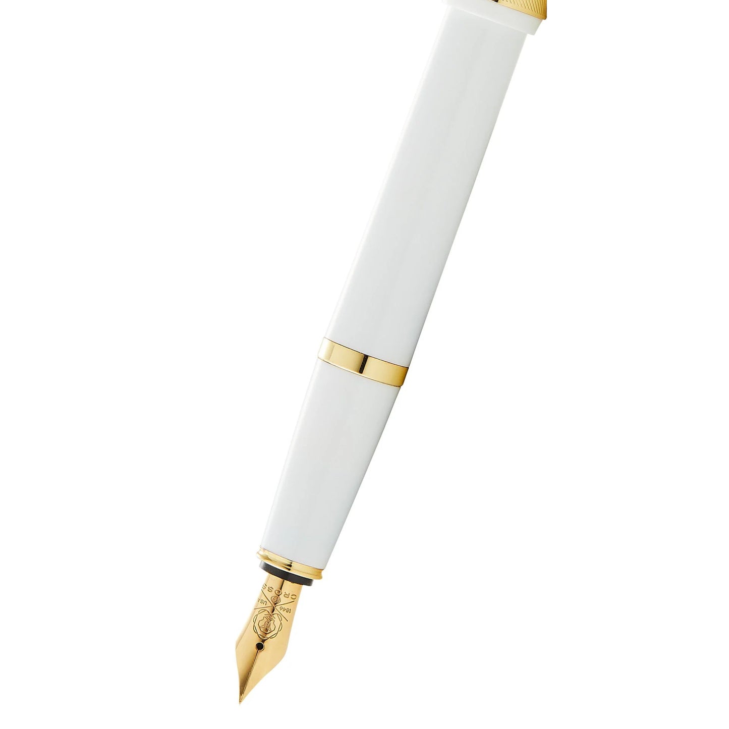 Cross Bailey Light™ Polished White Resin and Gold Tone Fine Nib Fountain Pen