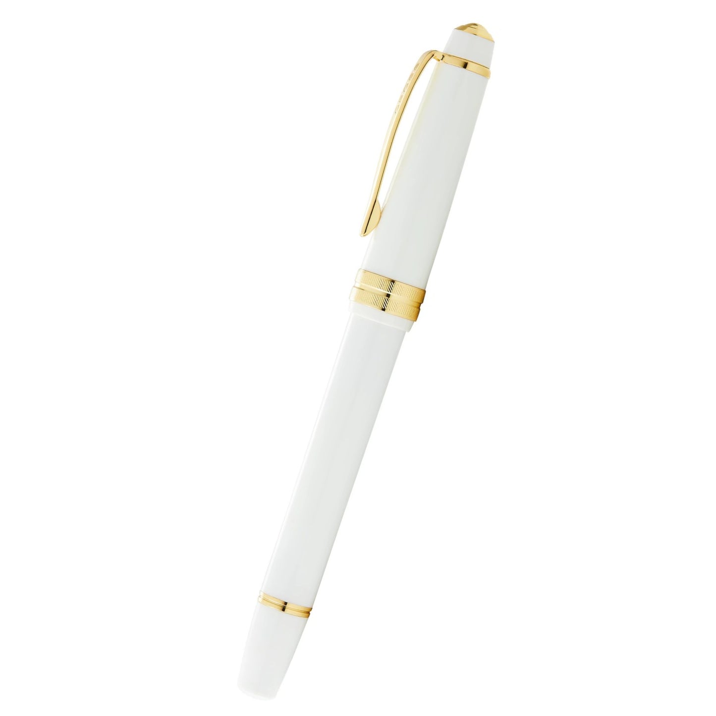 Cross Bailey Light™ Polished White Resin and Gold Tone Medium Nib Fountain Pen