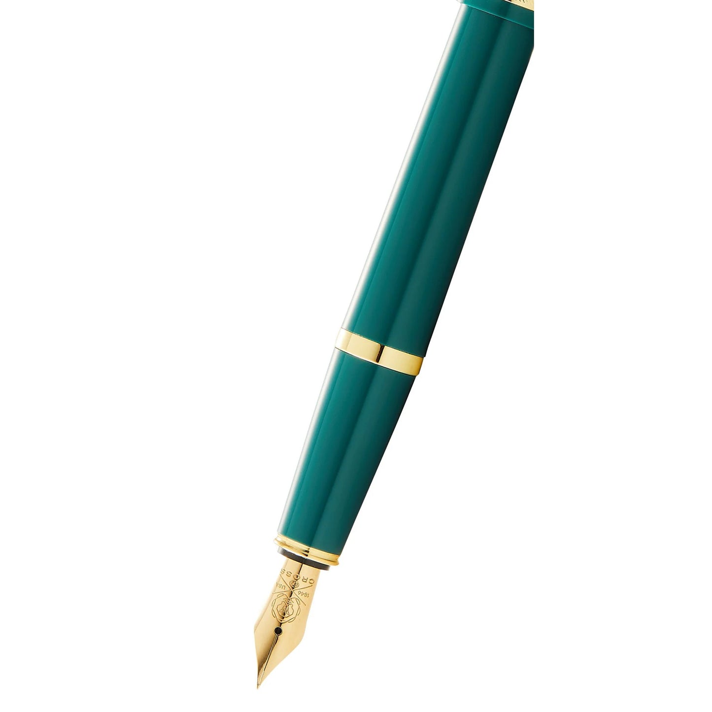 Cross Bailey Light™ Polished Green Resin and Gold Tone Fine Nib Fountain Pen