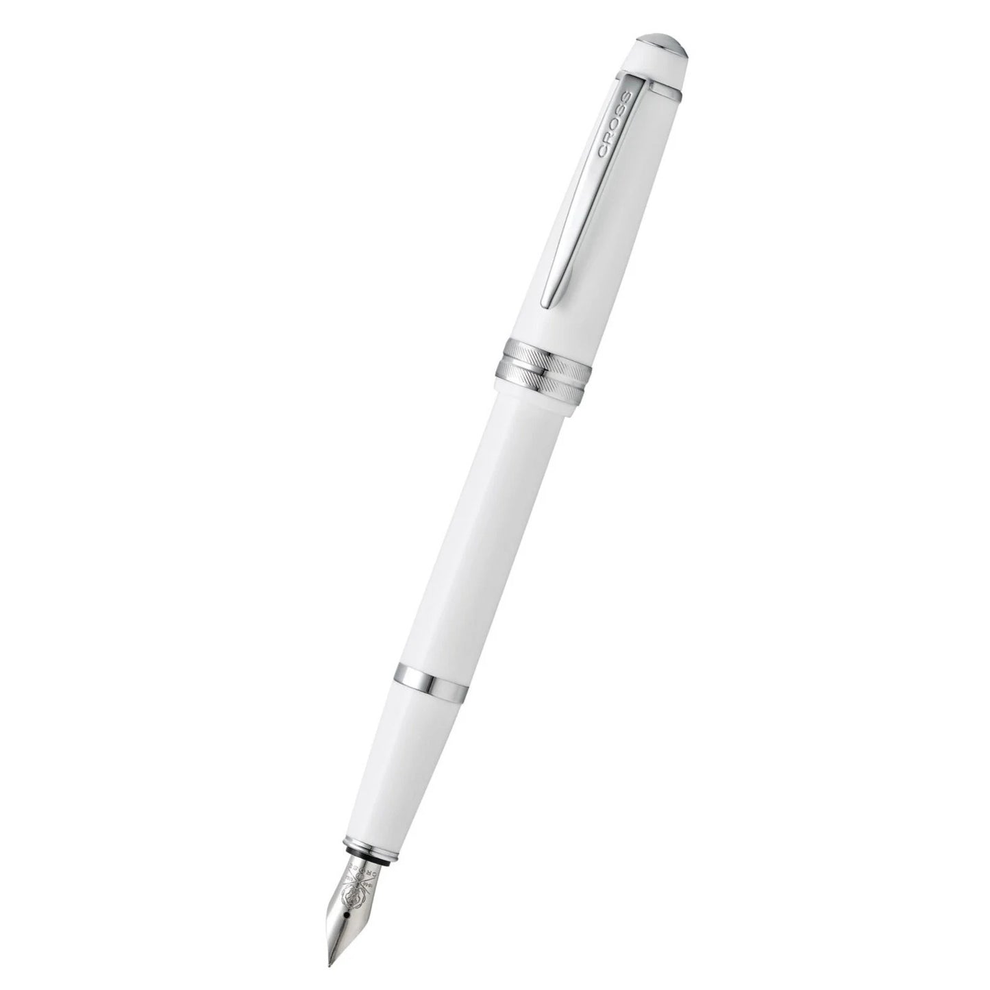 Cross Bailey Light™ Polished White Resin with Polished Chrome Appointments and Fine Nib Fountain Pen