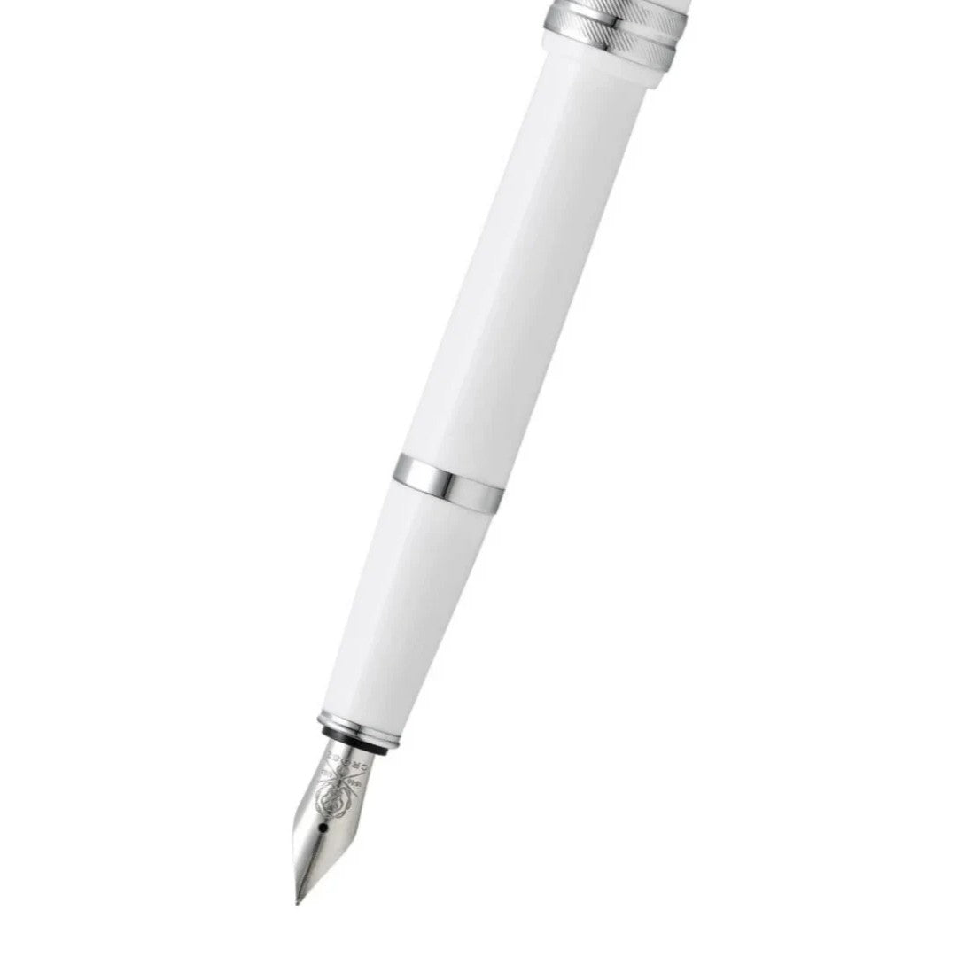 Cross Bailey Light™ Polished White Resin with Polished Chrome Appointments and Fine Nib Fountain Pen