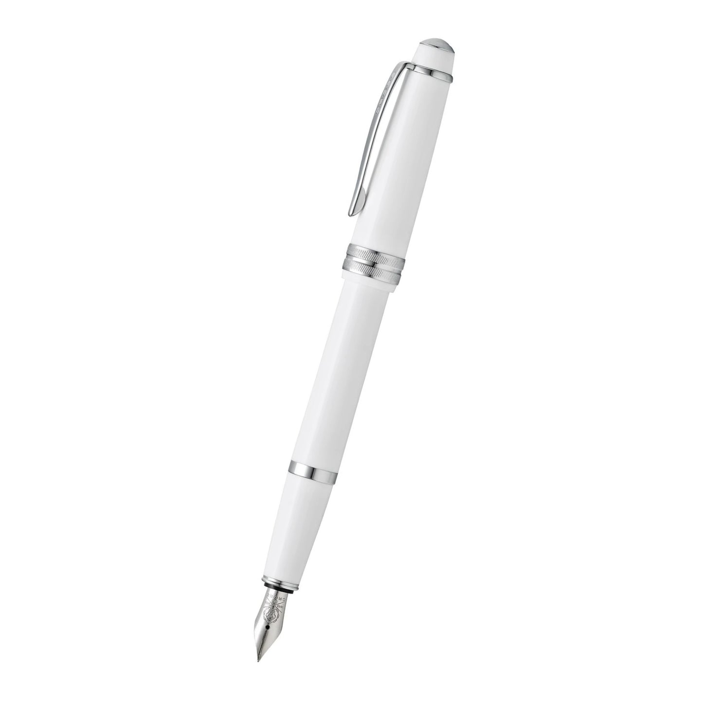 Cross Bailey Light™ Polished White Resin with Polished Chrome Appointments and Fine Nib Fountain Pen