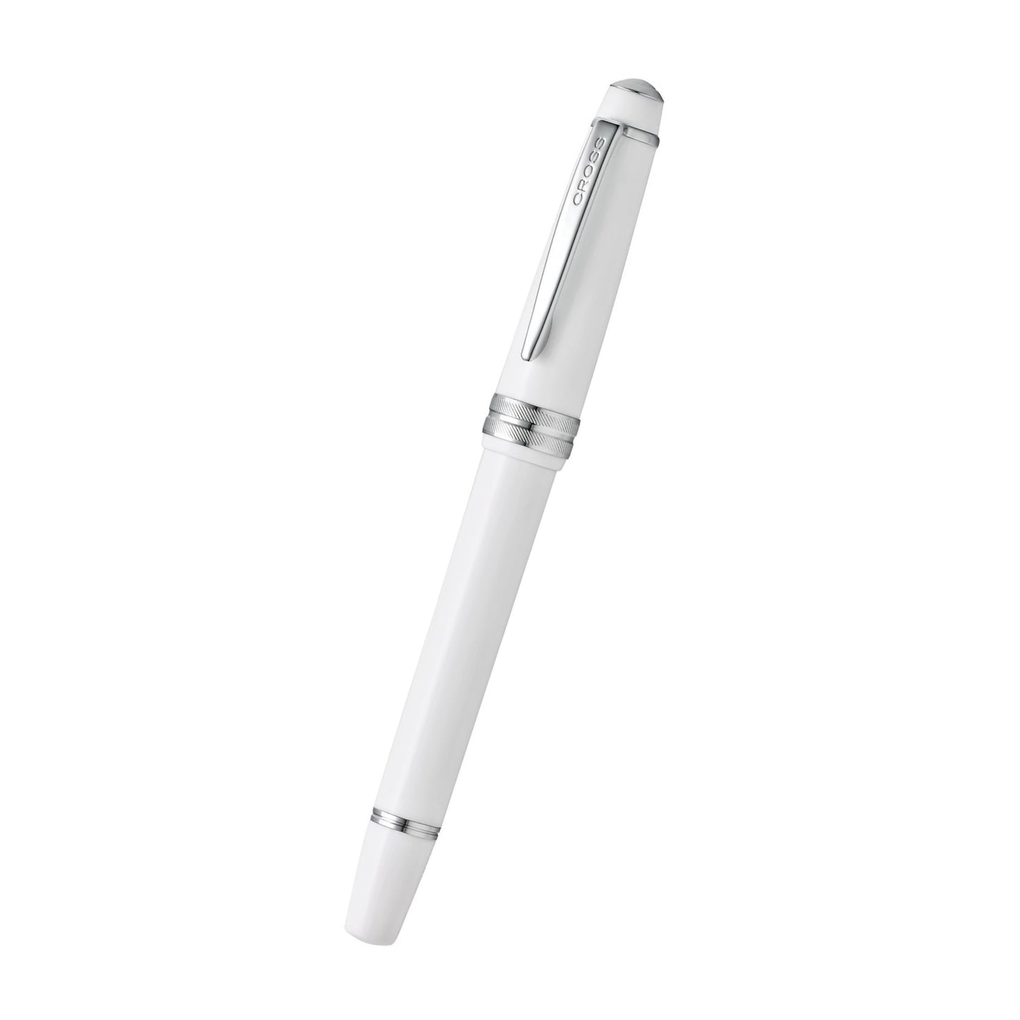 Cross Bailey Light™ Polished White Resin with Polished Chrome Appointments and Fine Nib Fountain Pen
