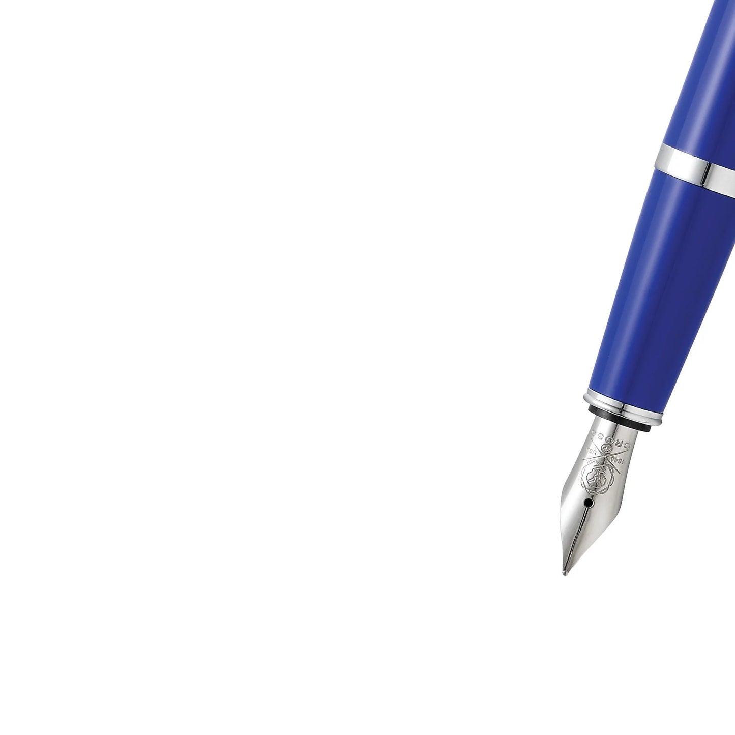 Cross Bailey Light™ Polished Blue Resin with Polished Chrome Appointments and Fine Nib Fountain Pen
