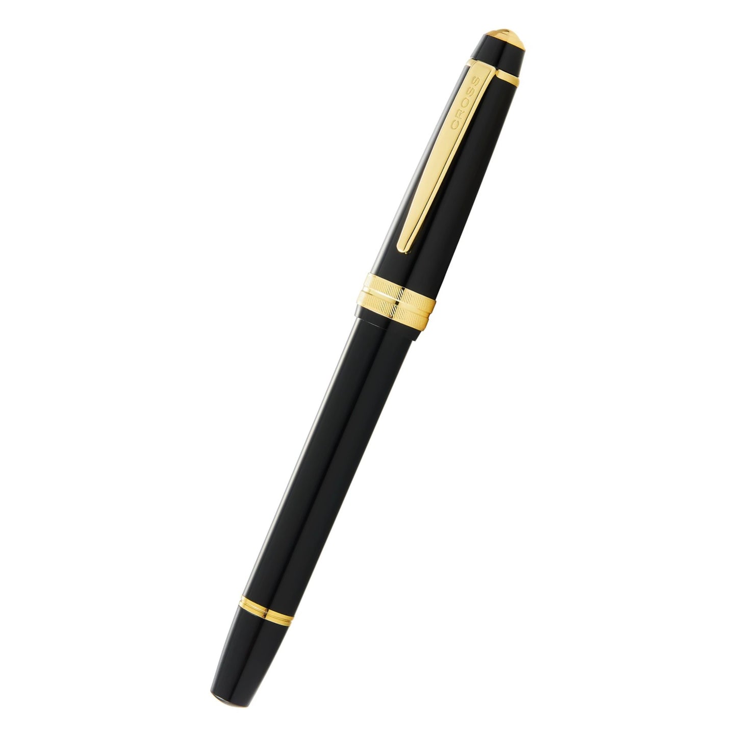 Cross Bailey Light™ Polished Black Resin and Gold Tone Medium Nib Fountain Pen