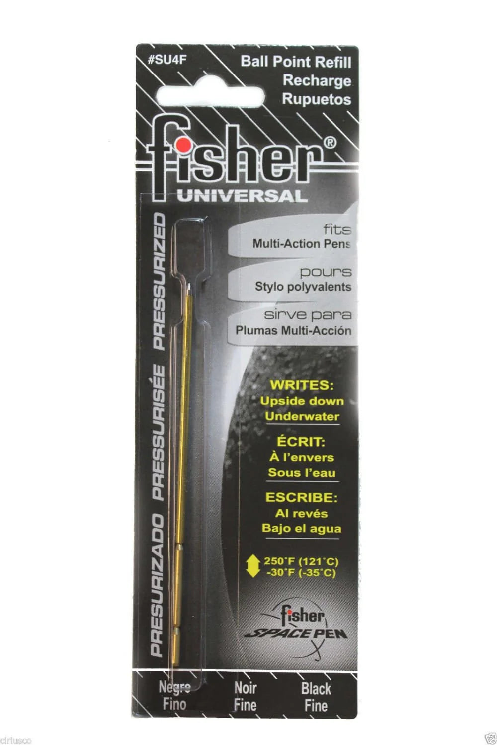 Fisher SU4F Universal Pressurized Refill, FP, Black