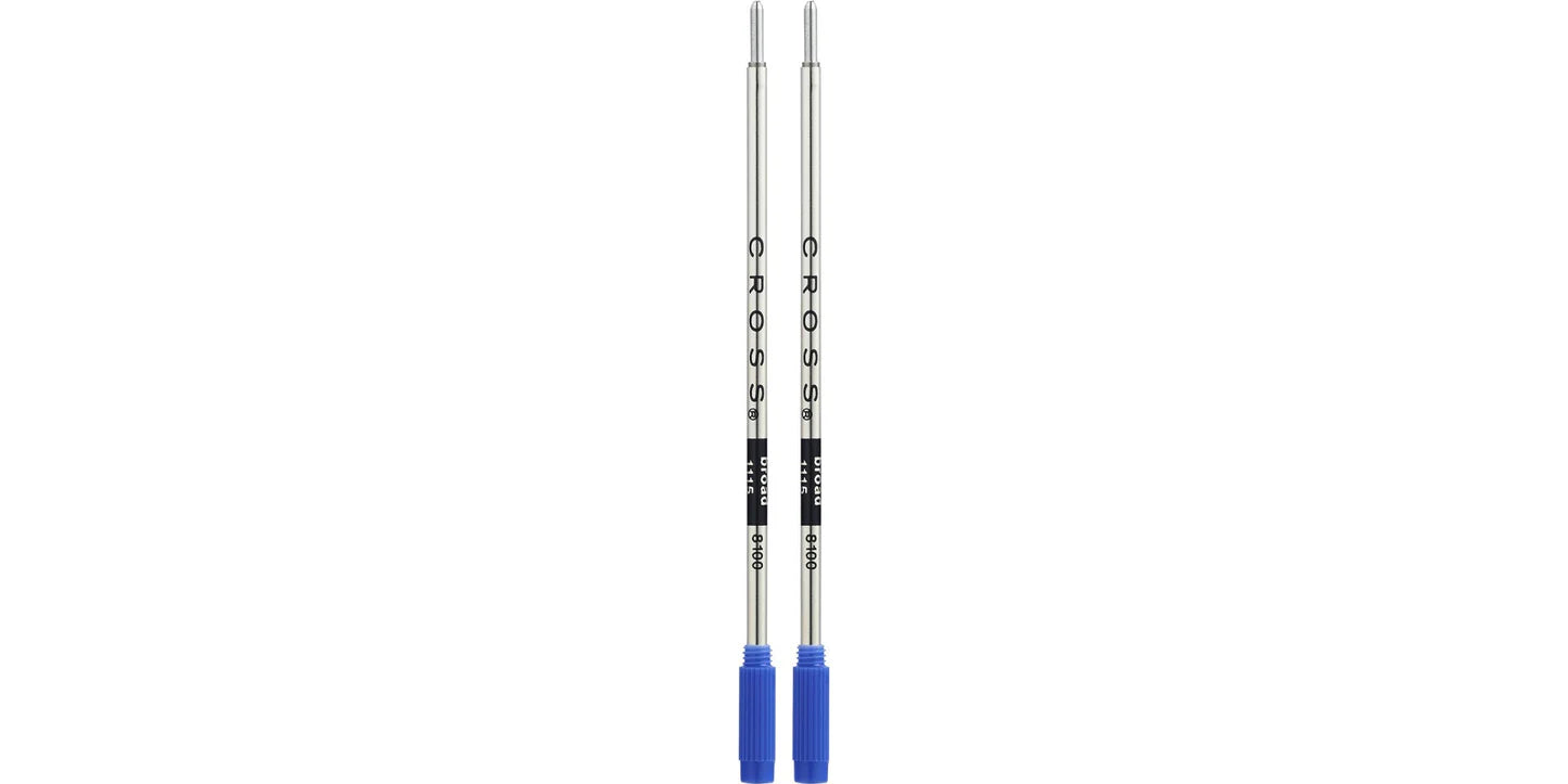 Cross 8100-2 Refill, Ballpoint Broad Blue 2 Pk